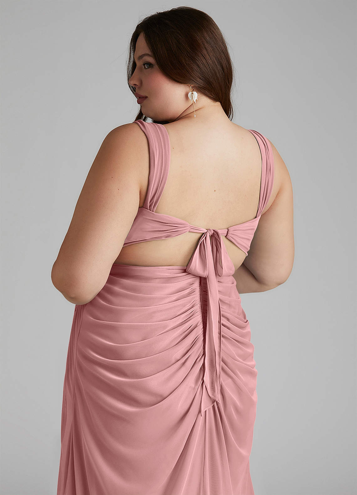 Azazie Jesaphine Dusty Rose Mesh Bridesmaid Dresses | Azazie