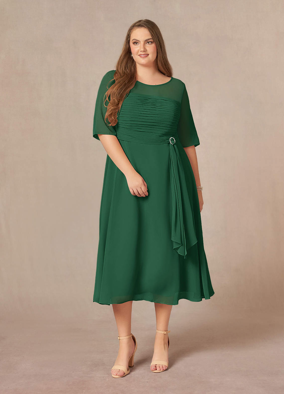 green emerald velvet dress Naomi Gown main image 0