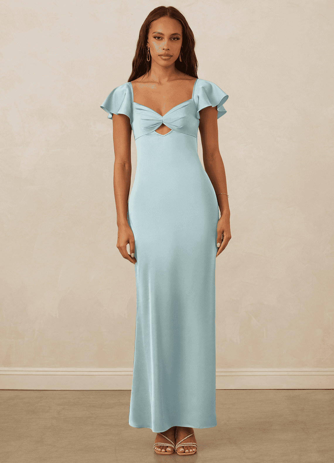 Christian Siriano Bridal for Azazie 1005 Bridesmaid Dresses Mist Sheath Sweetheart Neckline Stretch Satin Dress image1