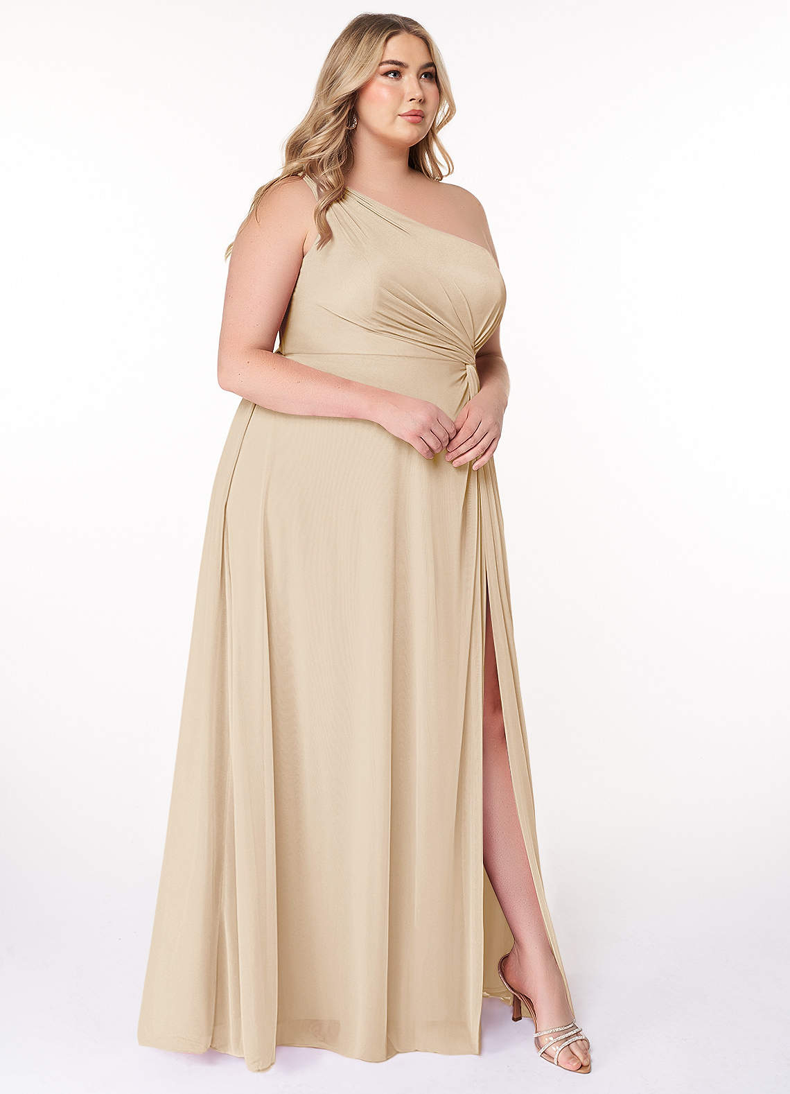 Azazie Brooke Champagne Bridesmaid Dresses Azazie