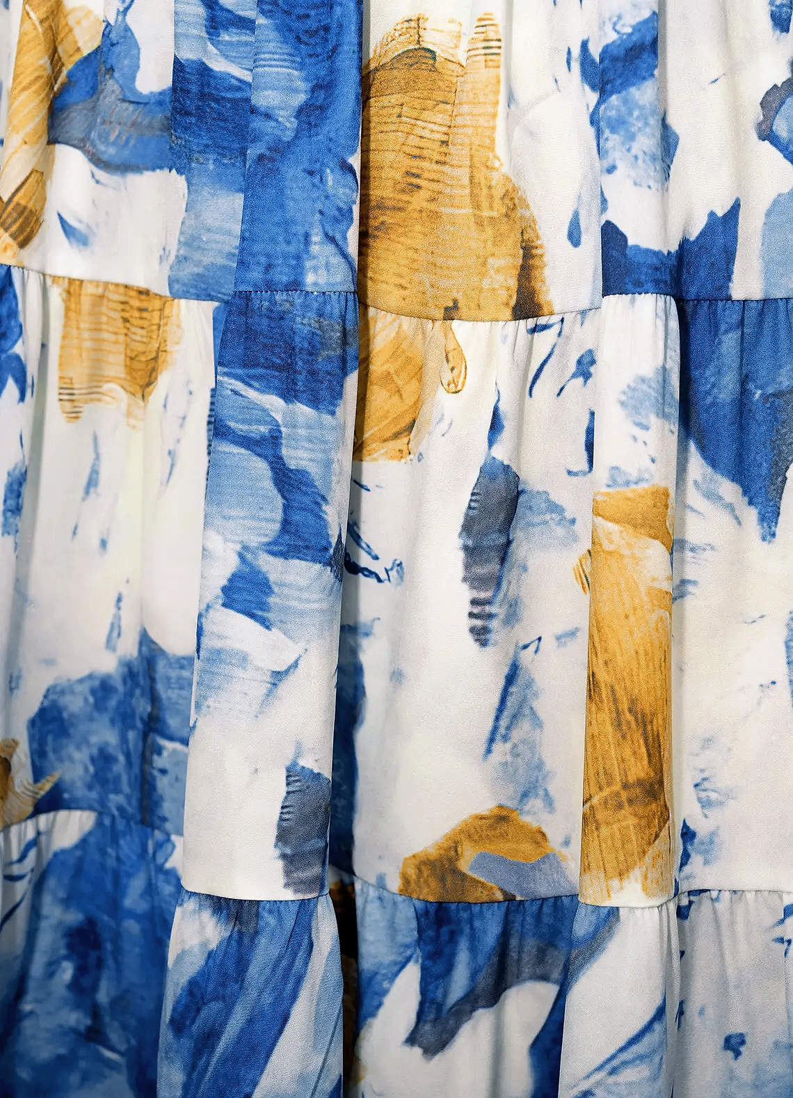 Floral Blue Shirred Top Summer Dress – mwai