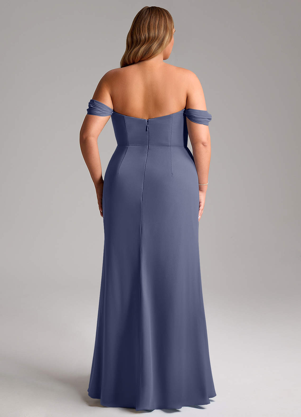 Azazie Saige Bridesmaid Dresses Stormy A-Line Off the Shoulder Chiffon Convertible Dress image14