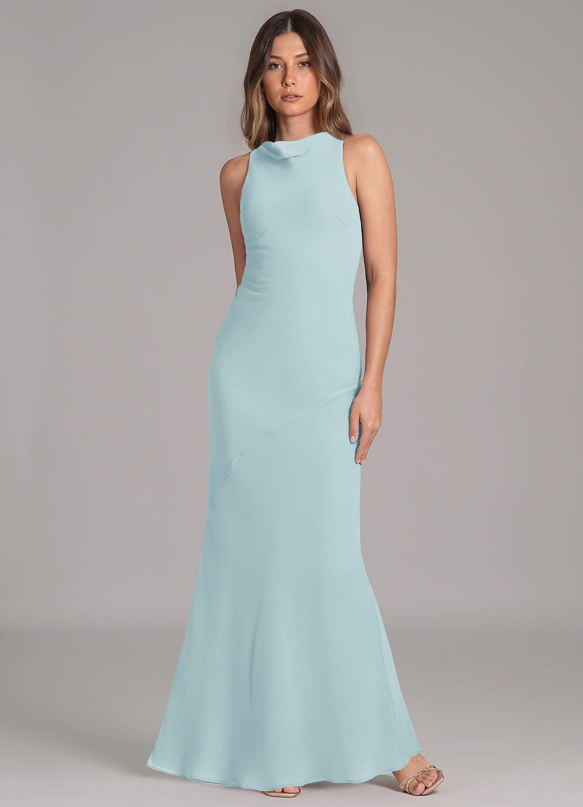 Azazie Allettie Sea Glass Chiffon Bridesmaid Dresses | Azazie