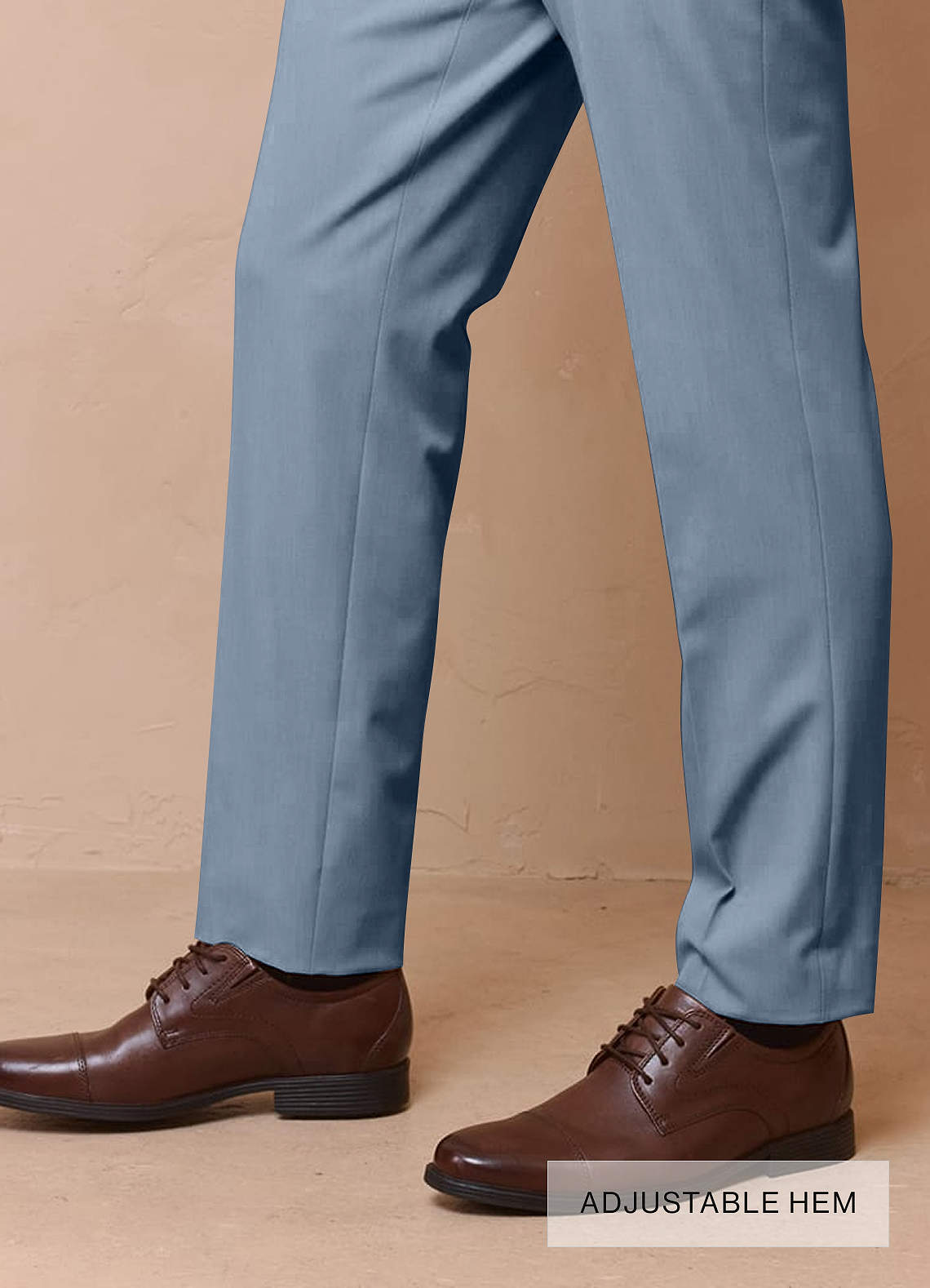 front James Dusty Blue Structured Stretch Suit