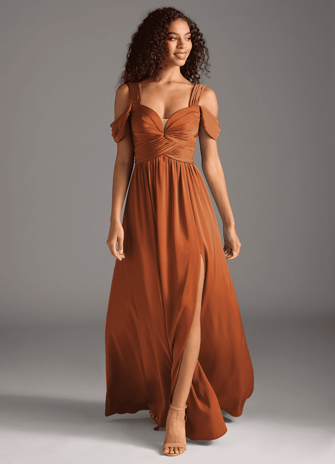 cinnamon bridesmaid dress Birdie Maxi Dress — Cinnamon Chiffon main image 1