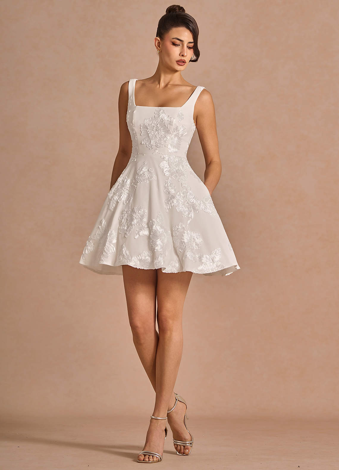 Brynn Cloud White Mini Dress image3