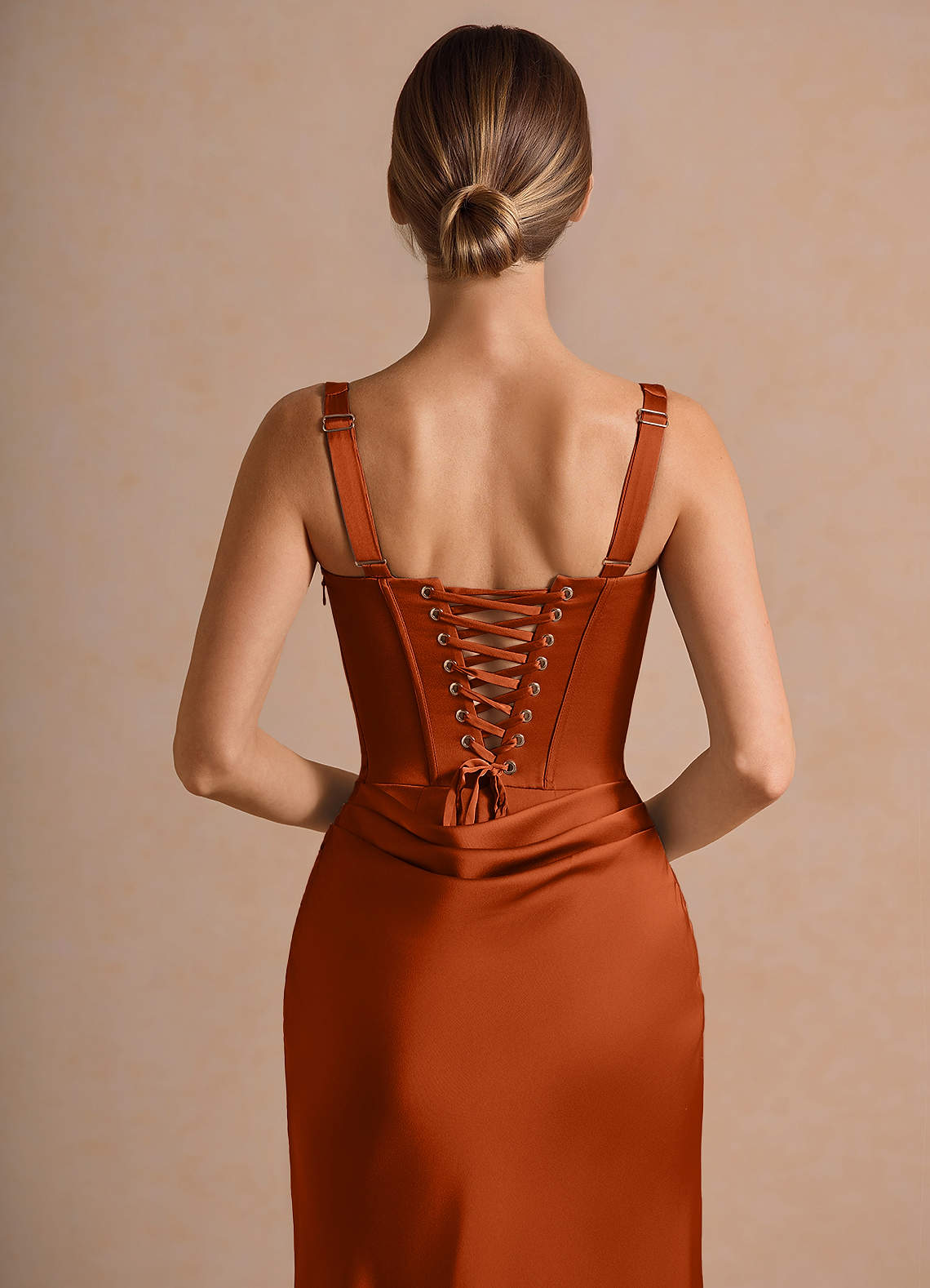 akela maxi dress rust Madonna Rust Maxi Dress - L Size - Women's Dresses