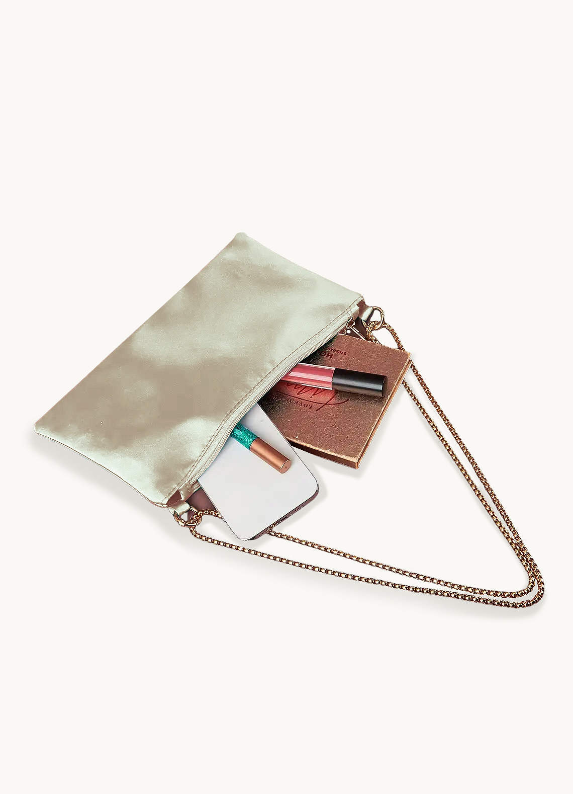 front Metallic Chain Underarm Bag