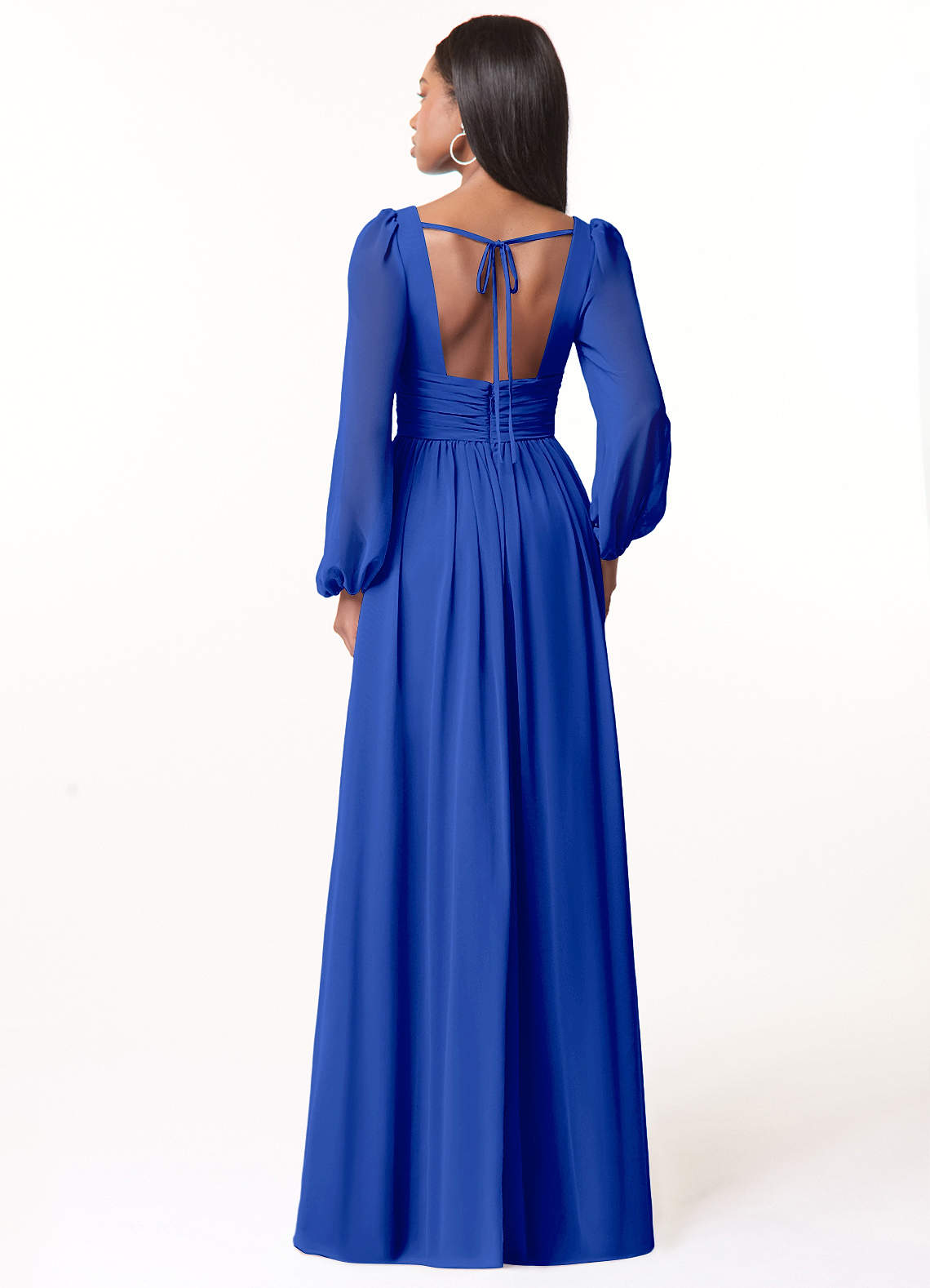 royal blue bridesmaid dresses with sleeves Azazie Norah Chiffon lace royal blue bridesmaid dresses Size:UK8 fullengthdress Easy Skinny Blue Cheese