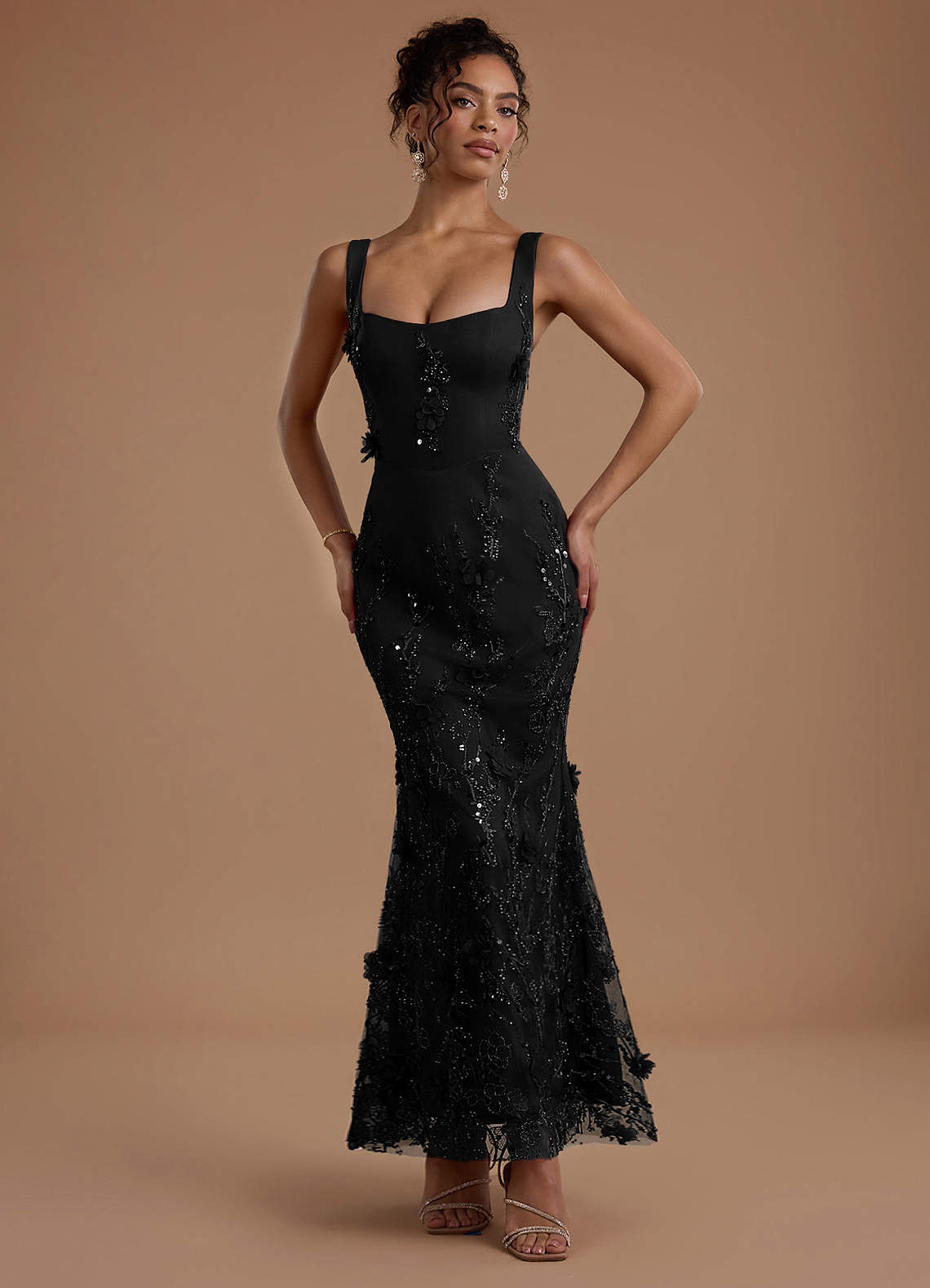 Zarelle Black Maxi Dress | Azazie