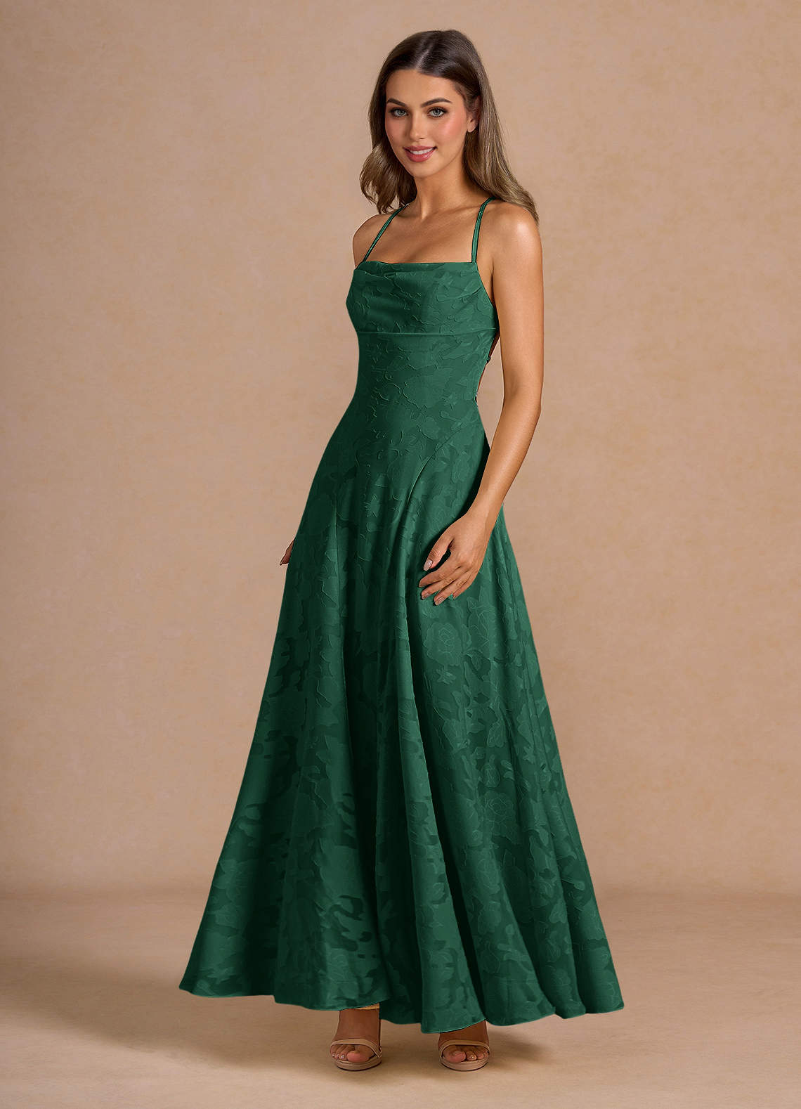casual sage green dress Striking Elegance Emerald Green Hand-Embellished Corset with Pleated F main image 0
