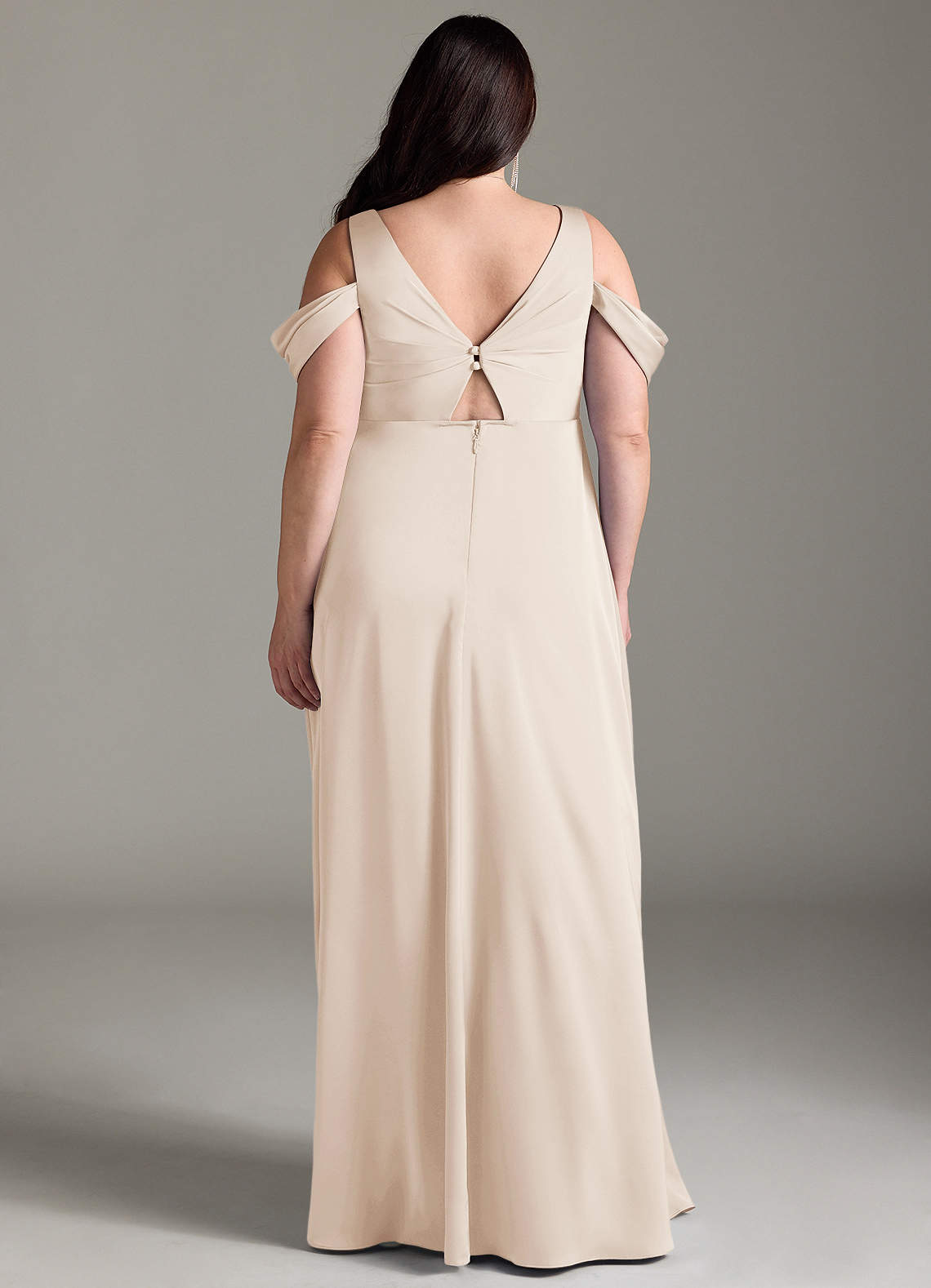 Azazie Rhea Stretch Satin Dress White Alabaster Maternity Bridesmaid Dresses | Azazie Azazie Rhea Stretch Satin Dress White Alabaster Maternity Bridesmaid Dresses | Azazie