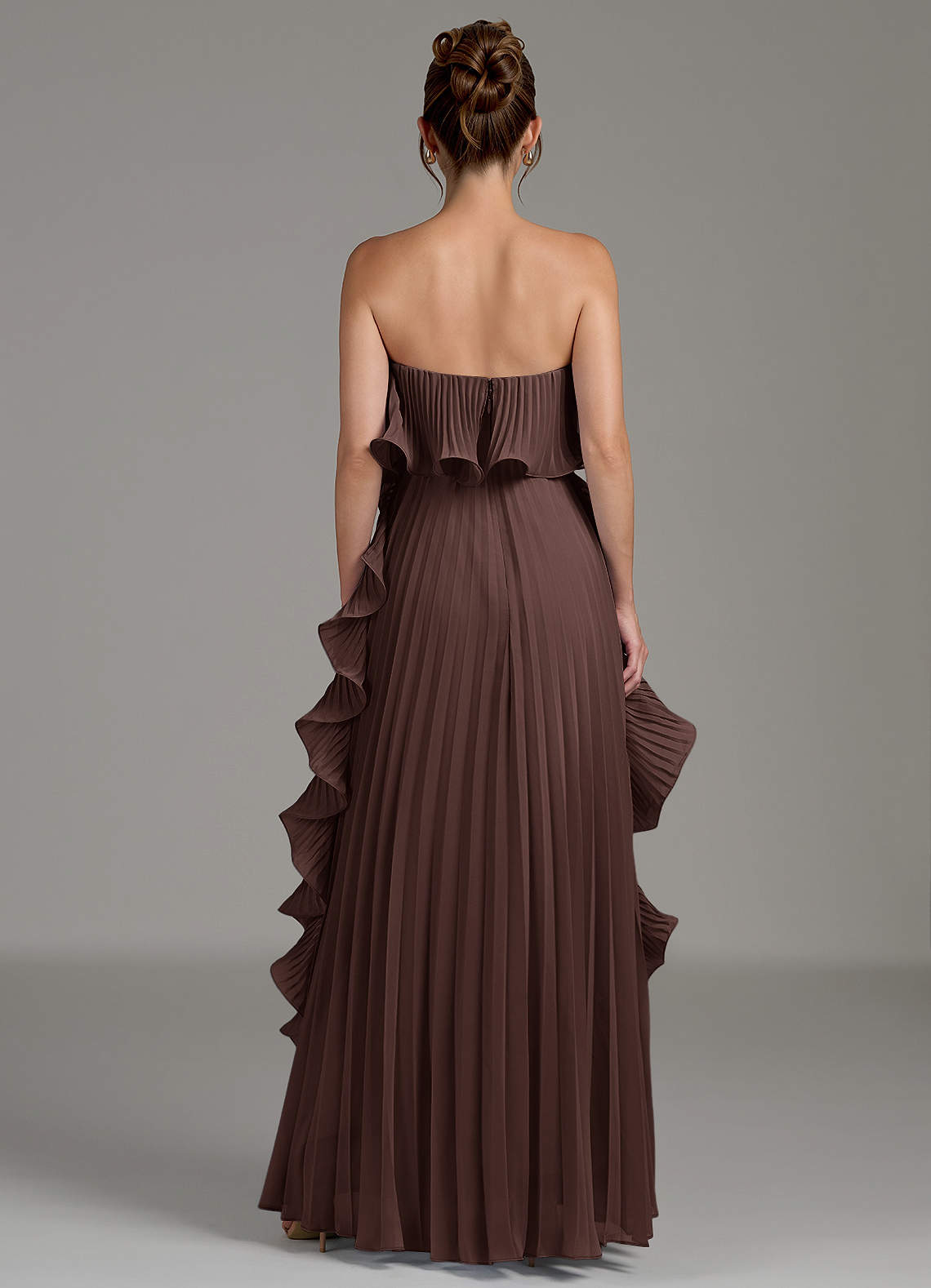 Azazie A-Line Strapless Floor-Length Chiffon Bridesmaid Dresses