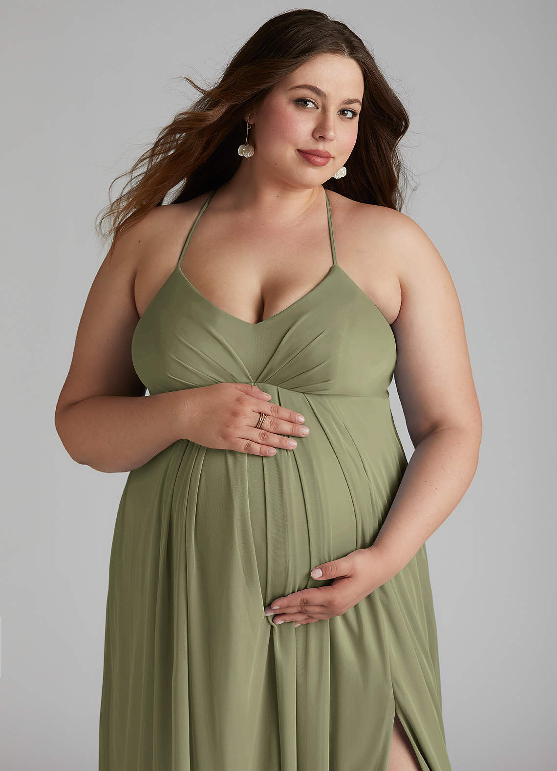 Azazie Annabelle Pistachio Maternity Bridesmaid Dresses | Azazie