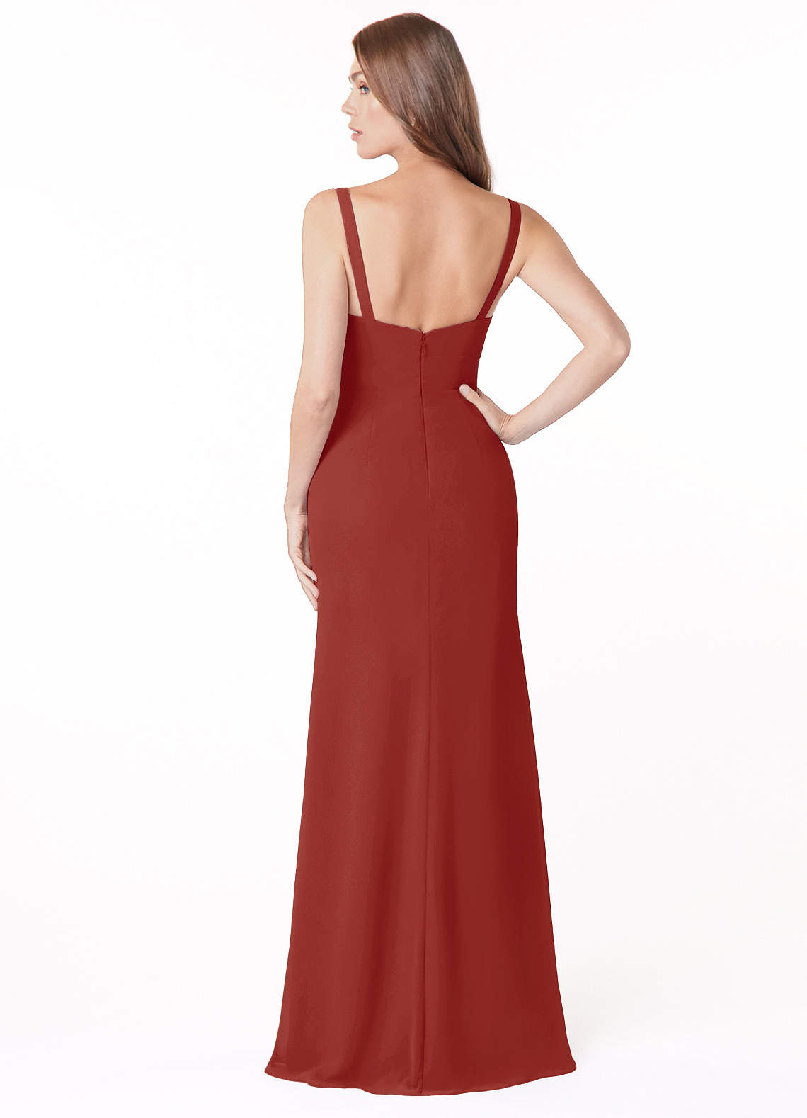 terracotta formal dress Bridesmaid Matte Satin Size XL this dress is perfect for any body shape Wedtrend Women Bridesmaid Dress Terracotta
