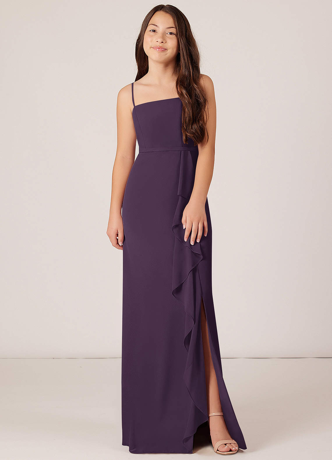 Plum Junior Bridesmaid Dresses