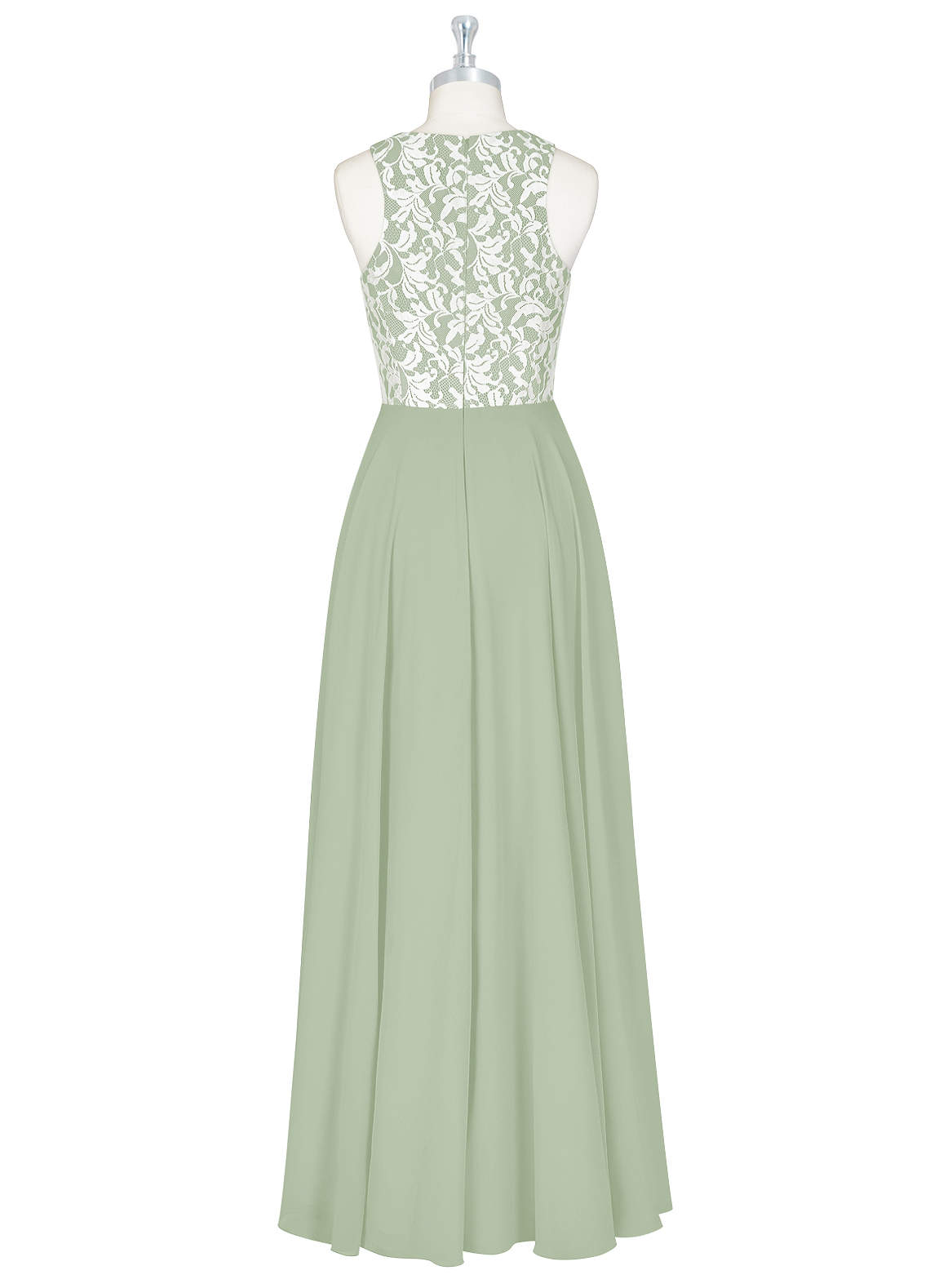 Azazie Kate Bridesmaid Dresses A-Line Lace Chiffon Floor-Length Dress image1