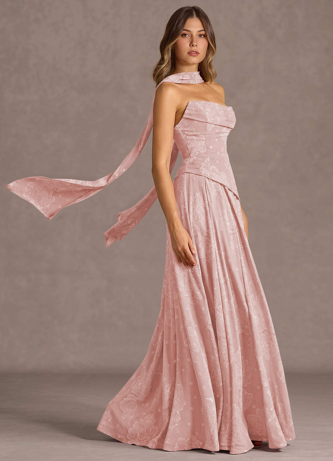 Gabriela Powder Pink Maxi Dress | Azazie CA