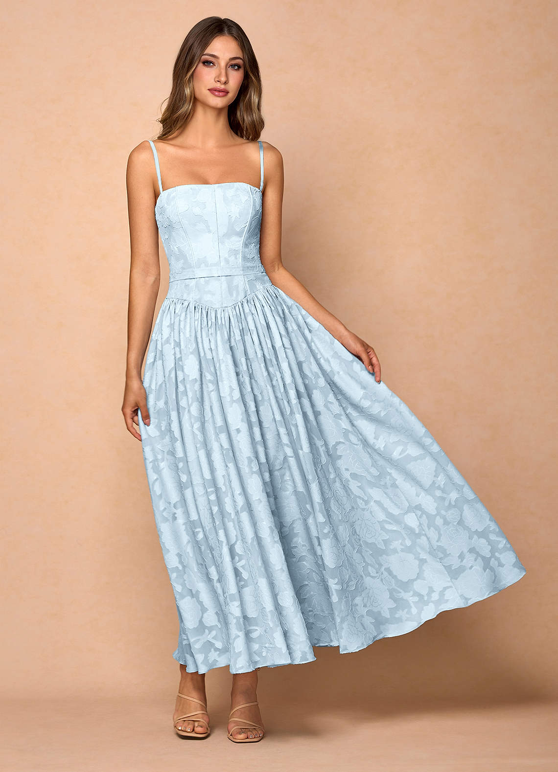 Skylar Powder Blue Maxi Dress Ready to Ship | Azazie CA