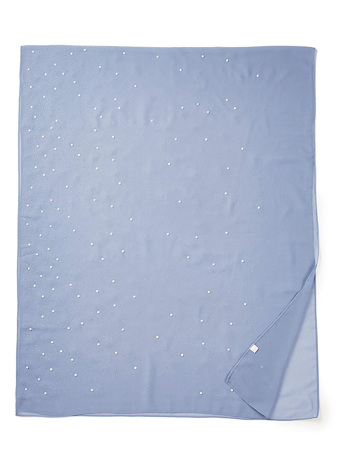 front Rhinestone Embellished Chiffon Shawl