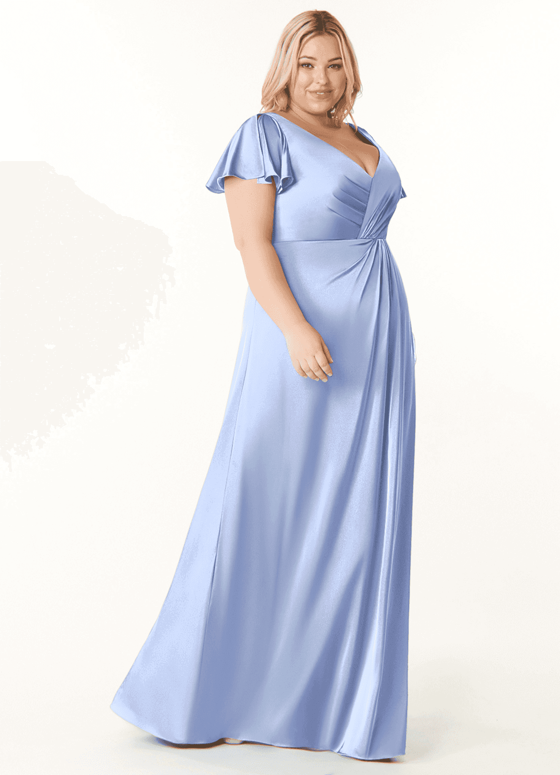 azazie soren stretch satin dress Azazie Soren
