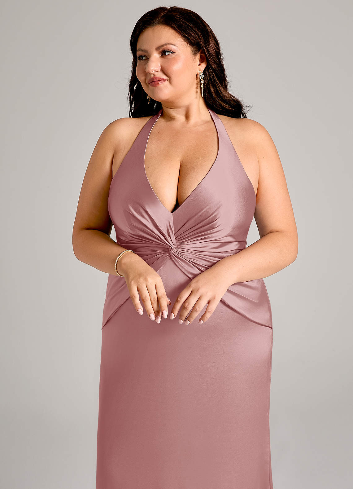 dusty pink mermaid bridesmaid dresses Satin Dusty Pink Mermaid Dress Satin Bridesmaid Dusty Rose Mermaid Bridesmaid Dresses Slit Dusty