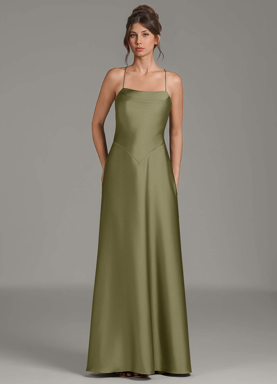 pistachio bridesmaid dresses Azazie Keyla Maxi Neckline AW.Bridal A-line V-Neck Floor Length