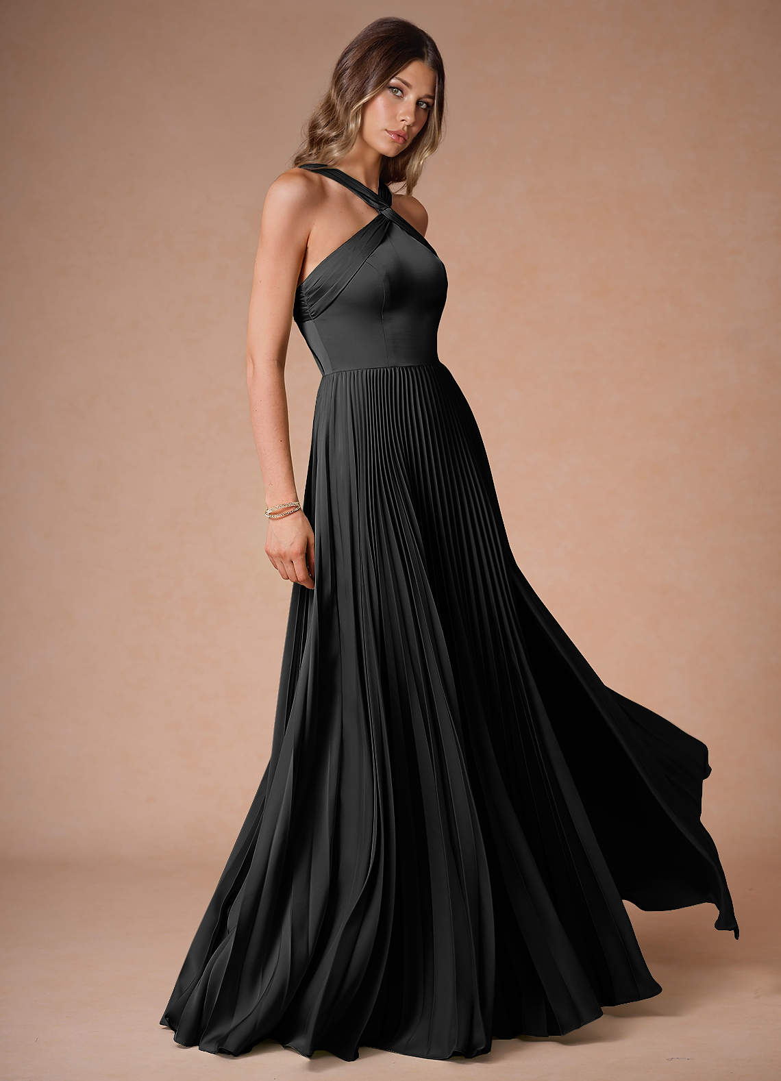open lace back dress Black One Shoulder Pleated Satin Midi Dress – AX Paris US