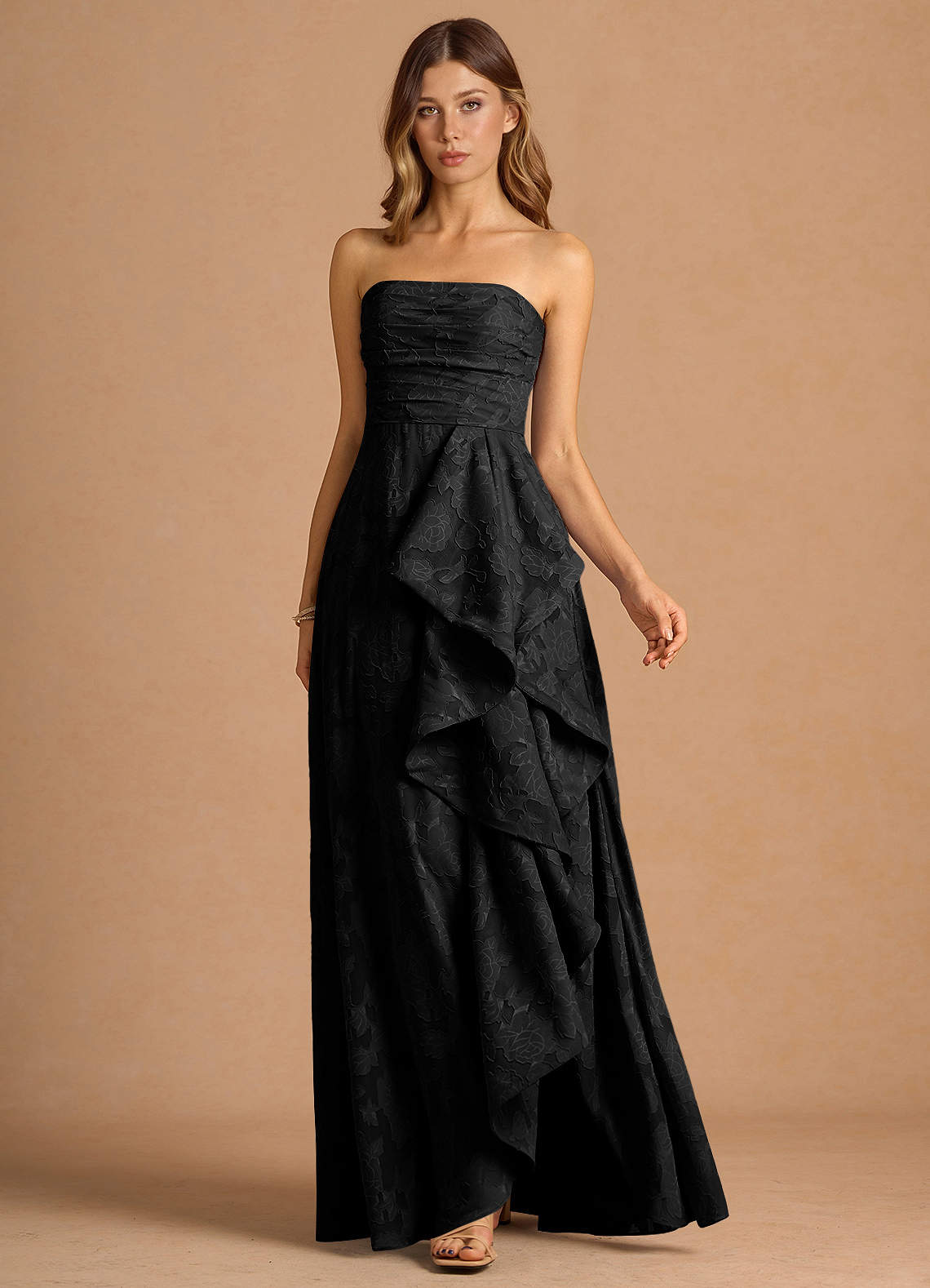 Robe Longue Noir Lulu Azazie