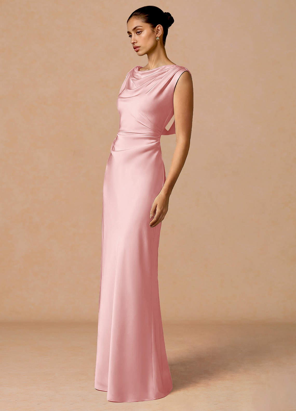 Evarine Haze Pink Maxi Dress | Azazie