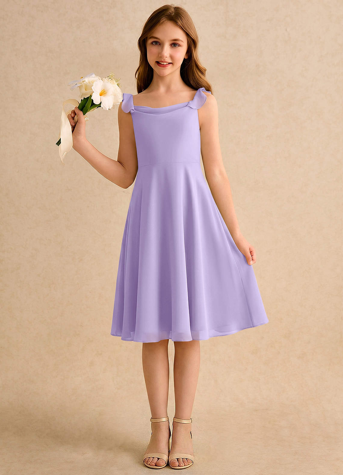 lilac knee length dress Dresstells Women Elegant 3/4 Sleeve A-Line Lavender Vintage Cocktail Dress