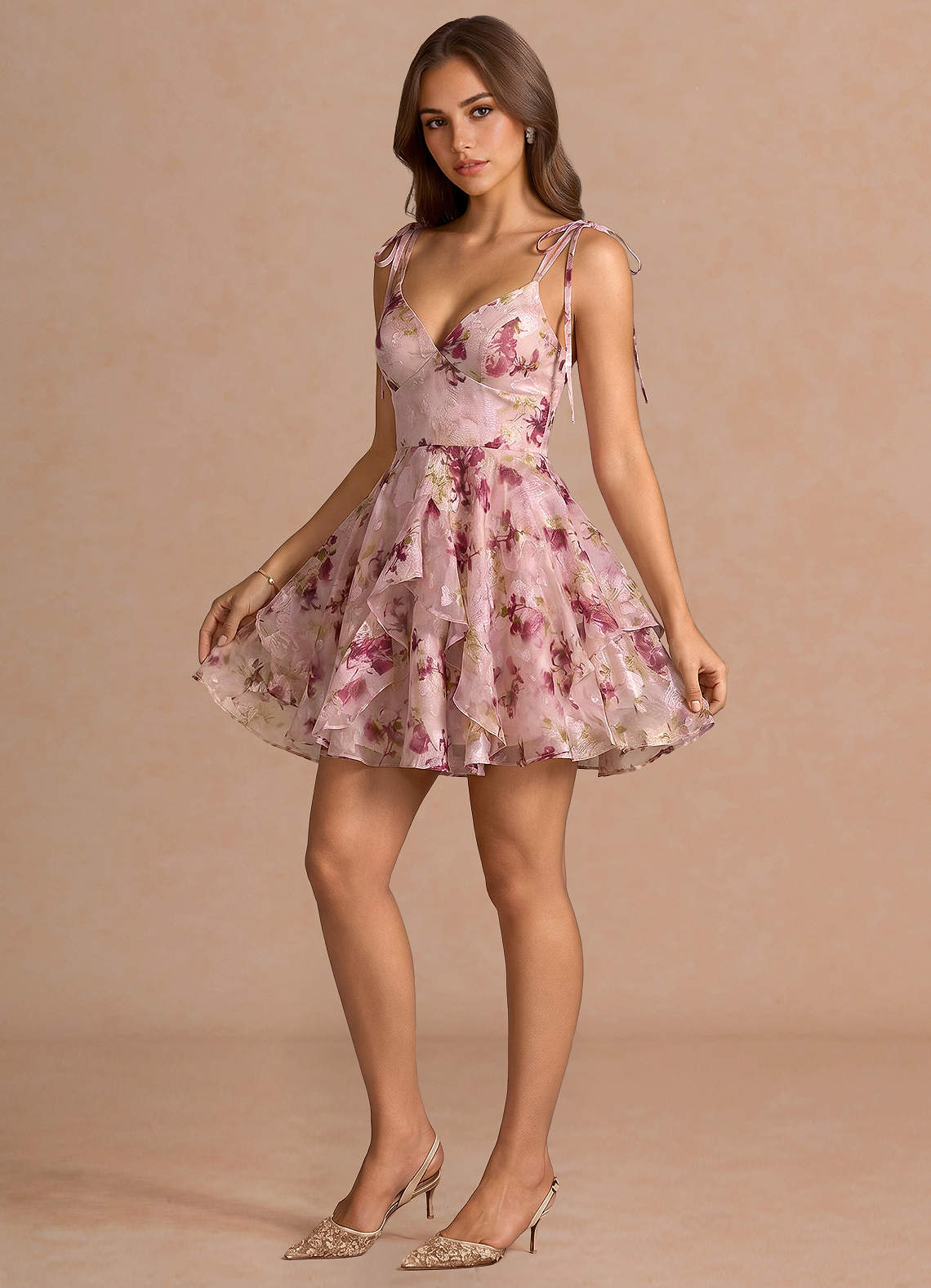 mauve short dress Cute Mauve Short Cocktail Dress/homecoming Dress