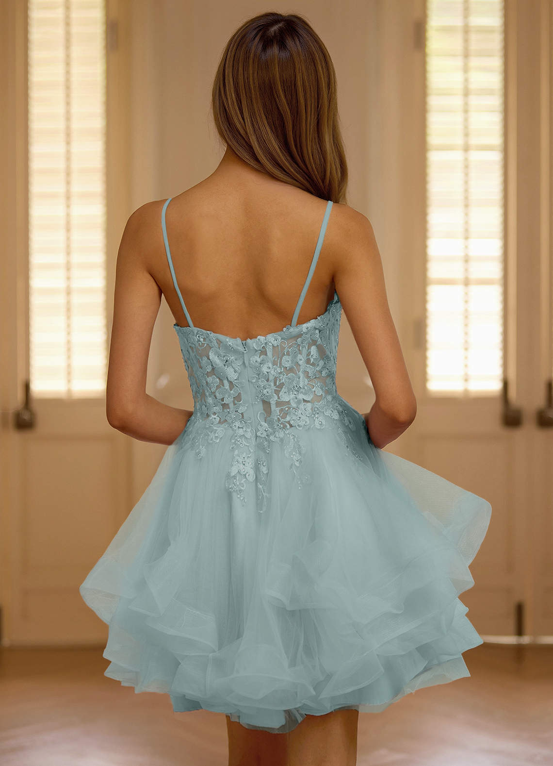 Viviara Blue Mini Dress image1