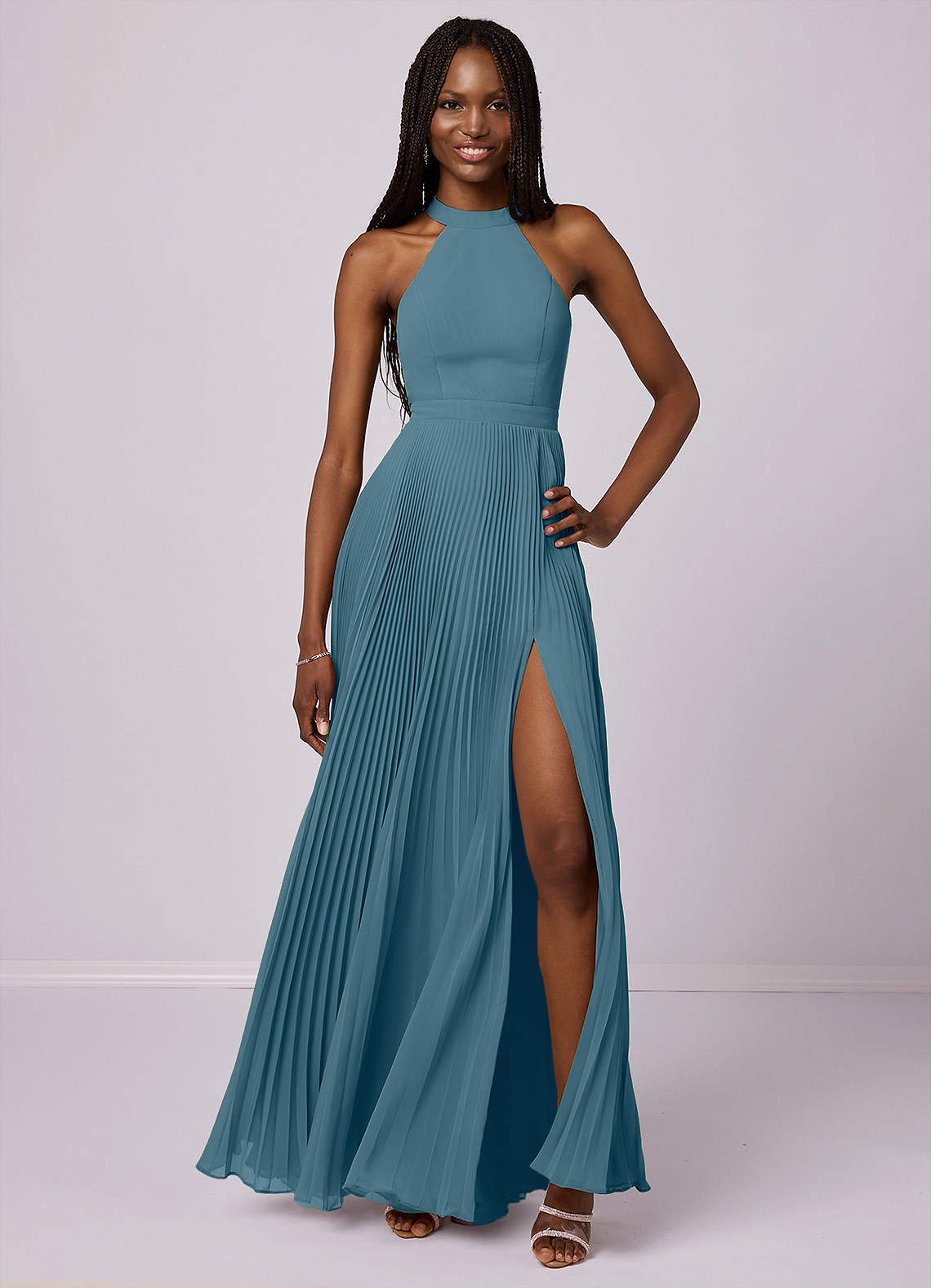 Barbie ♥ Azazie Bridesmaid Dresses Bermuda A-Line Pleated Chiffon Dress image1