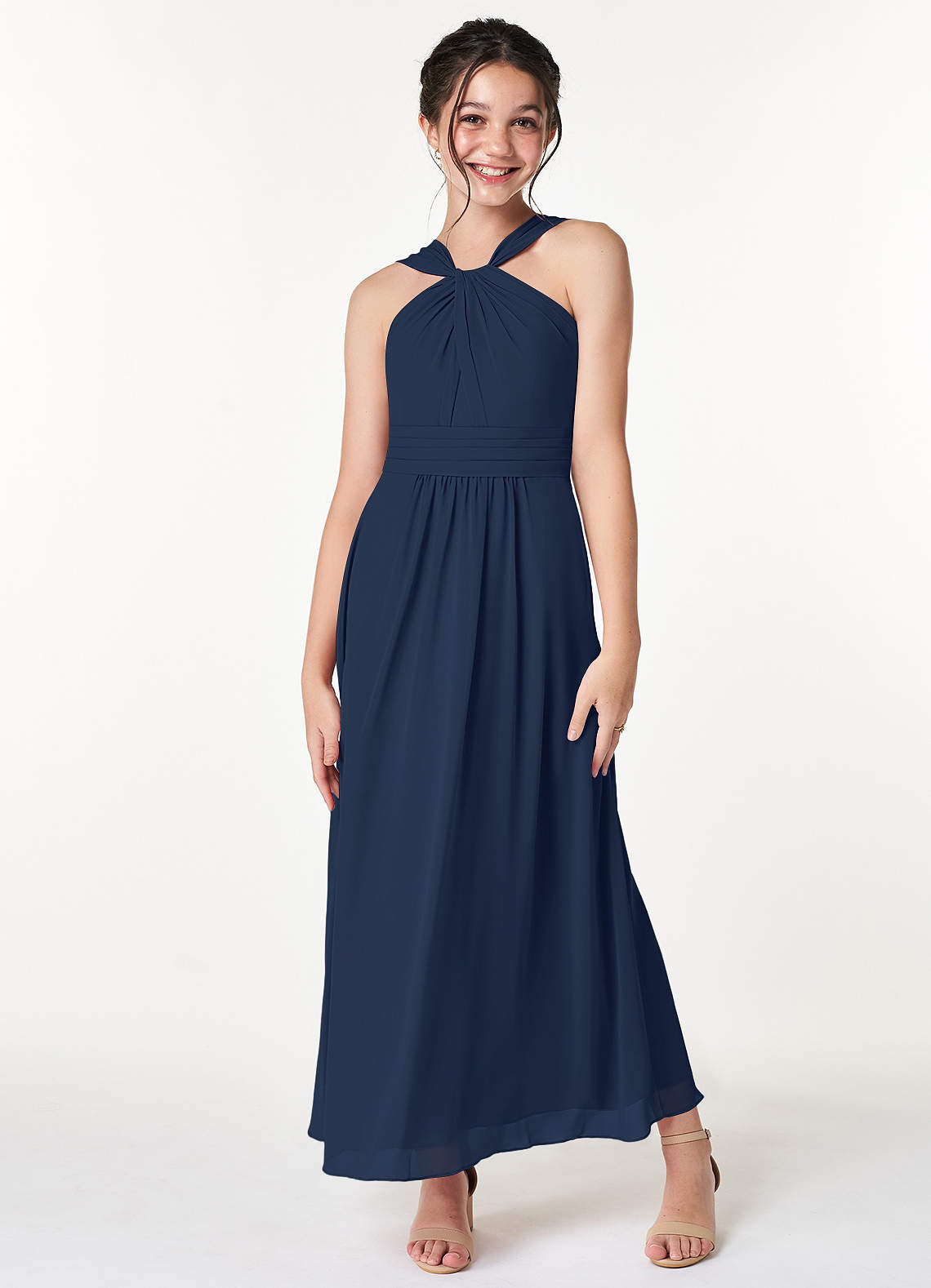 Navy ankle shop length dress