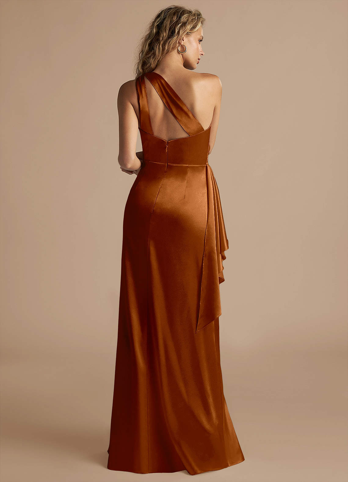 Azazie Maive Ready to Ship Copper Metallic Satin Bridesmaid Dresses | Azazie Azazie Maive Ready to Ship Copper Metallic Satin Bridesmaid Dresses | Azazie