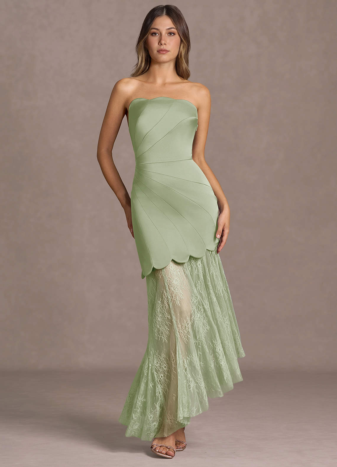 Robe Longue Vert Clair Margaret image1