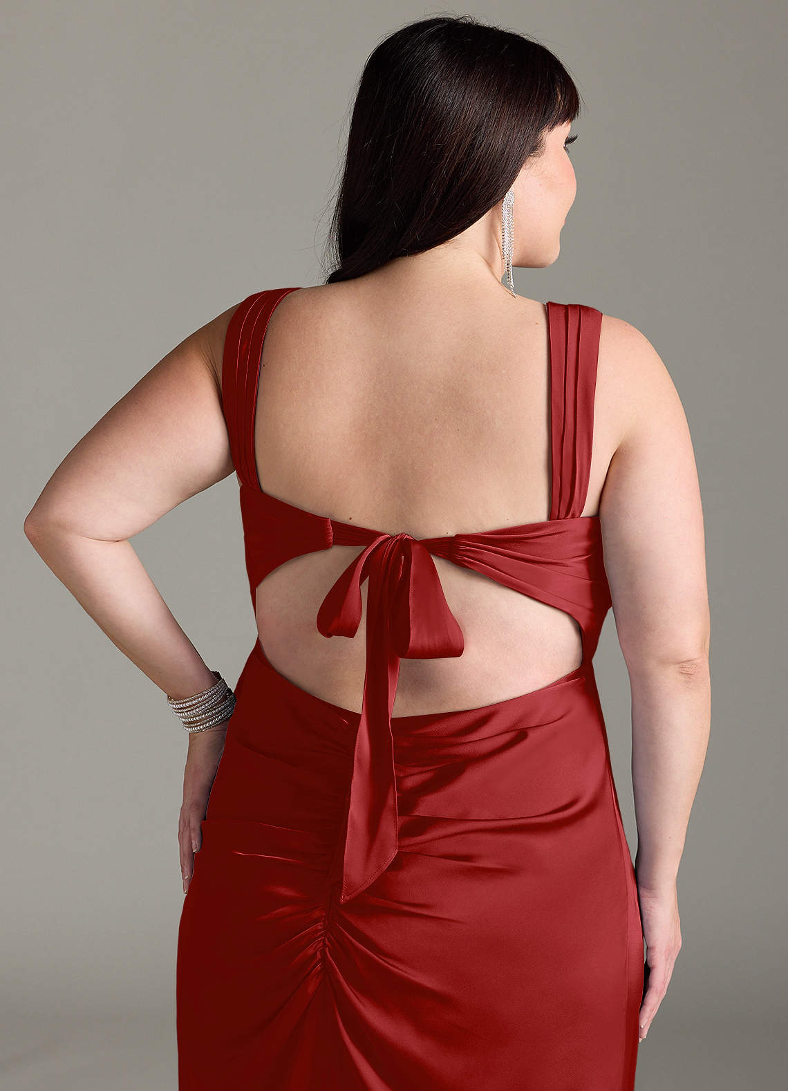 pomegranate bridesmaid dresses Off-The-Shoulder Column Dress 8 / Pomegranate