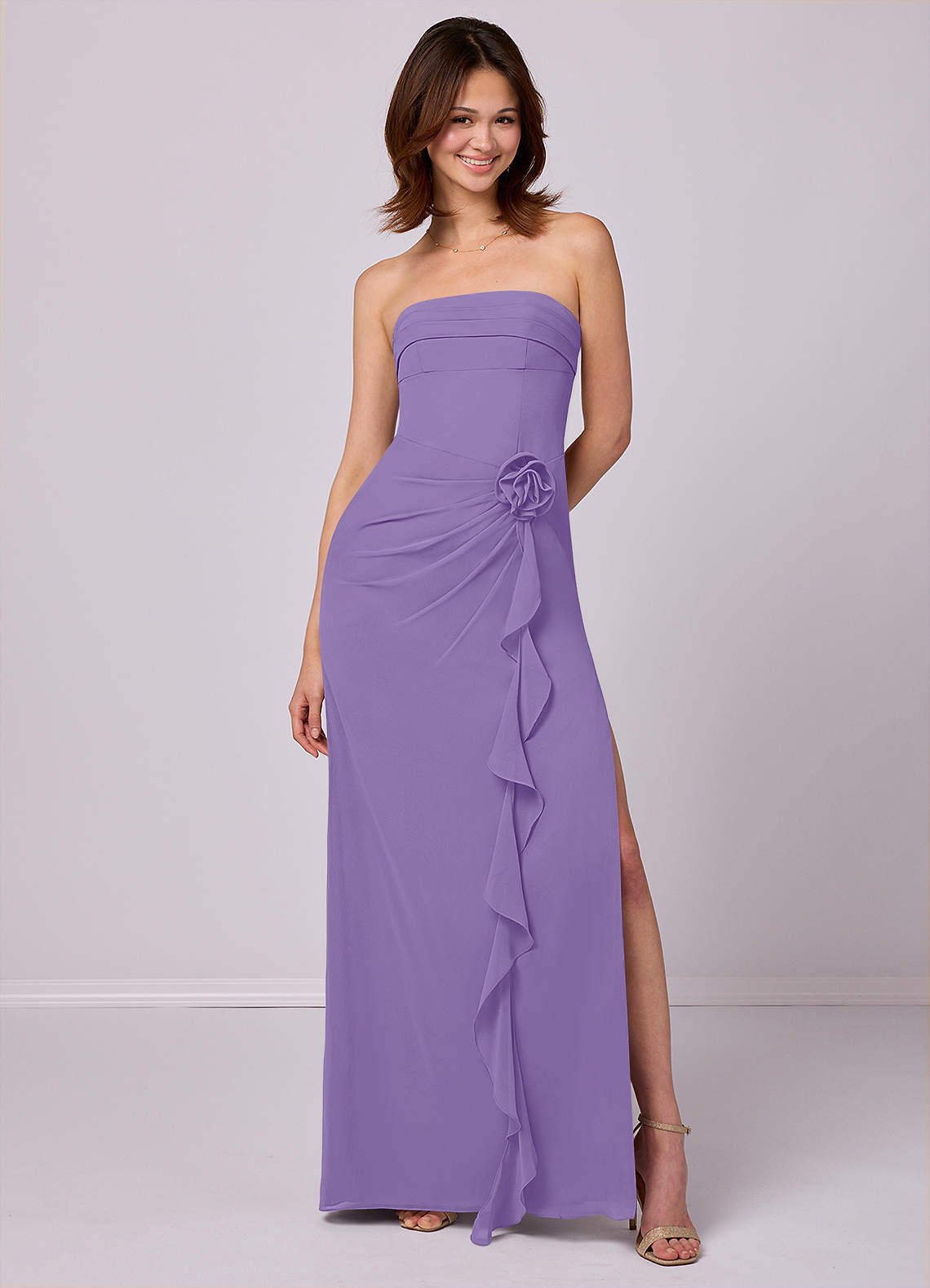 Barbie ♥ Azazie Bridesmaid Dresses Tahiti Sheath Strapless Chiffon Convertible Dress image1