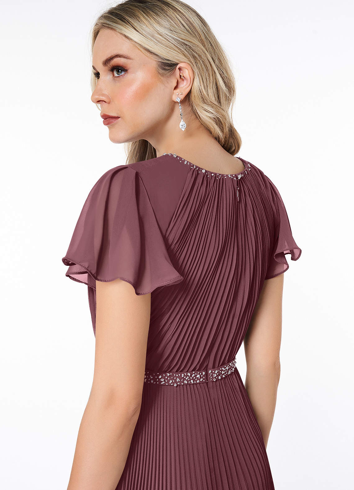 Azazie Kara Final Sale A-Line Pleated Chiffon Floor-Length Dress image5