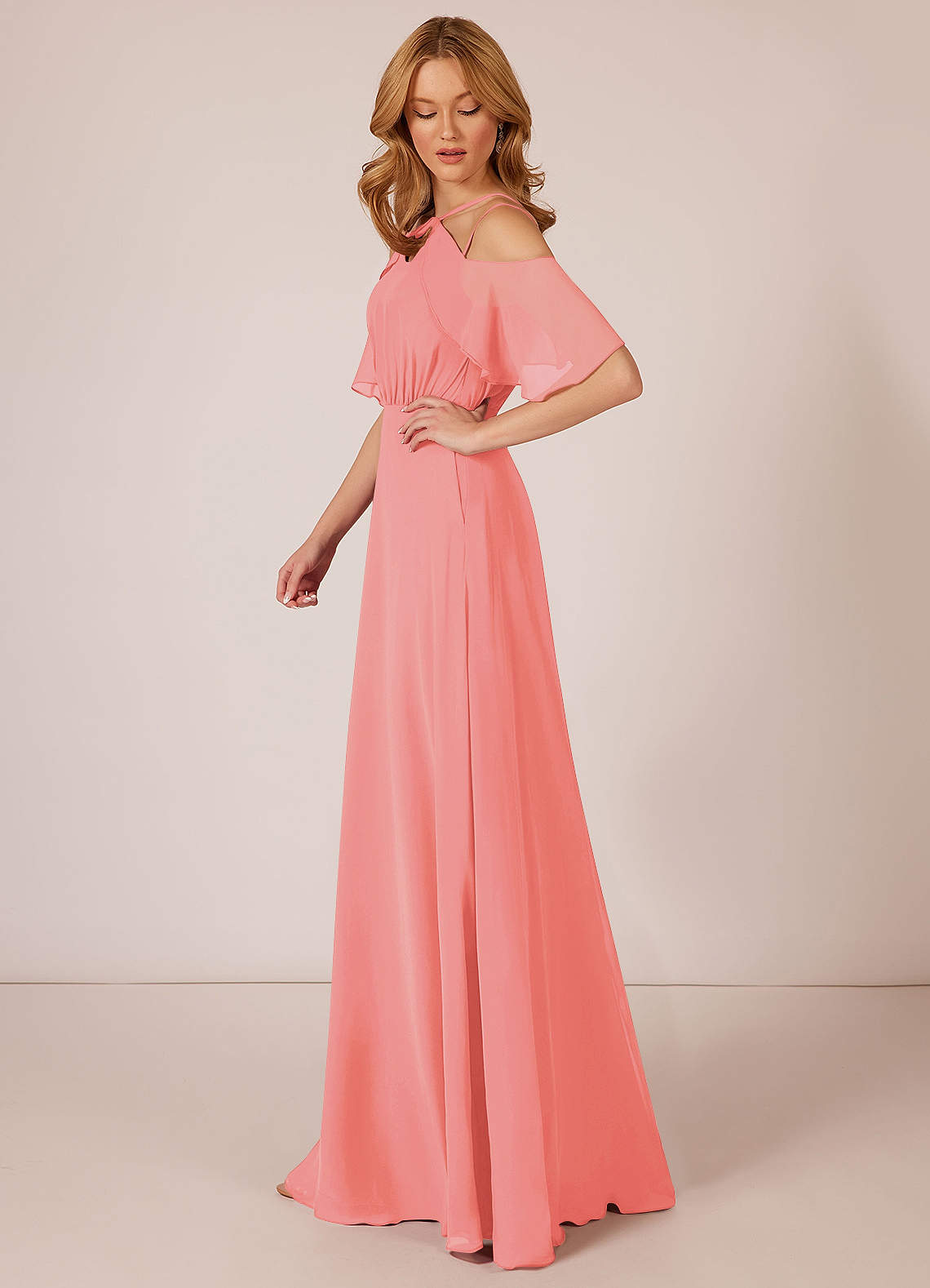 Azazie Adele Coral Bridesmaid Dresses Azazie