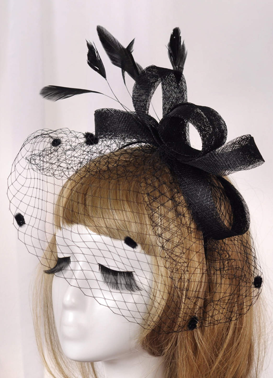 front Elegance Feather Fascinator