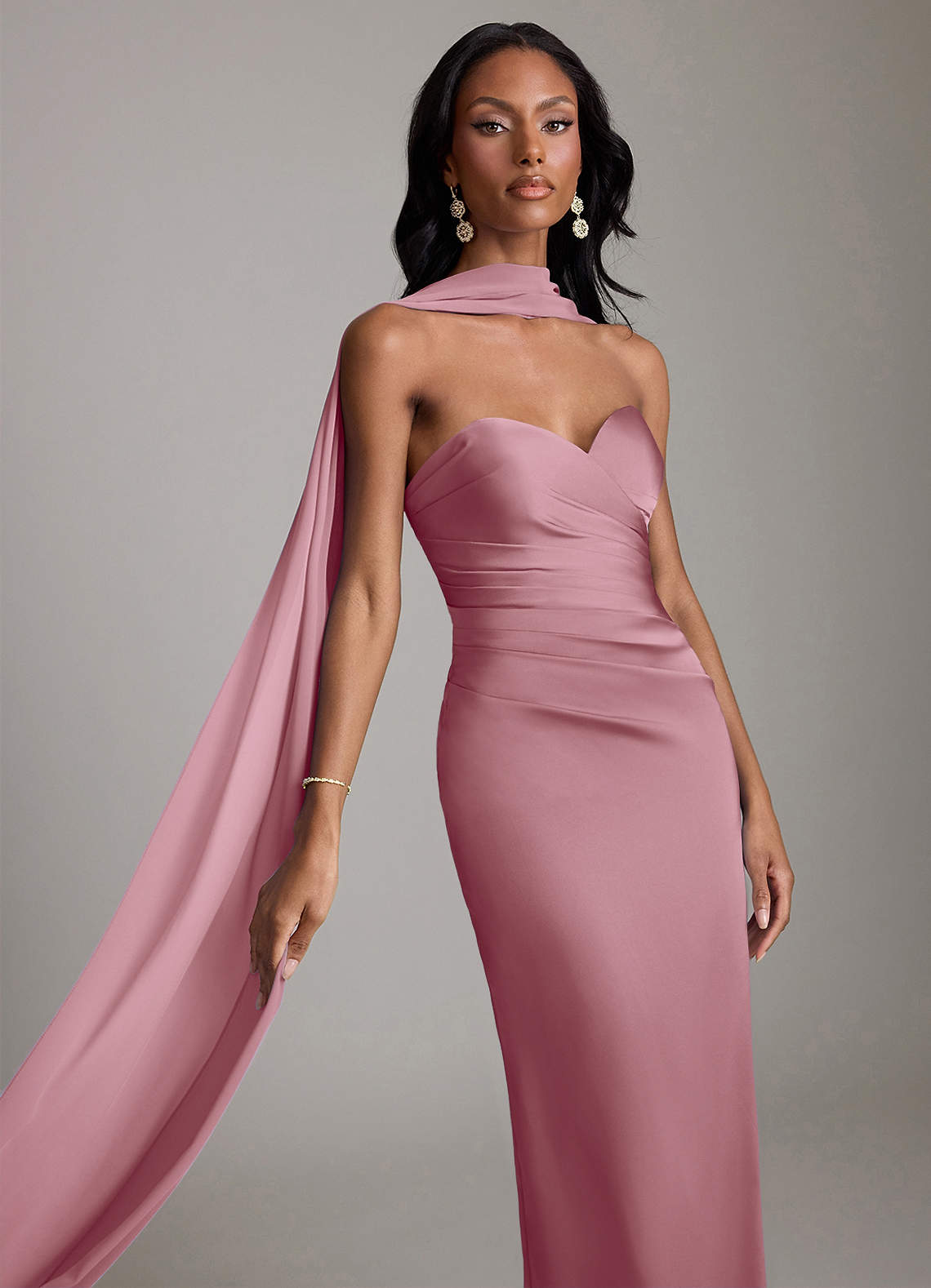 mauve pink satin dress Sleeveless Satin High Neck, Darling Rose High Neck Maxi Dress in Mauve, Size XS, For Wedding Guest