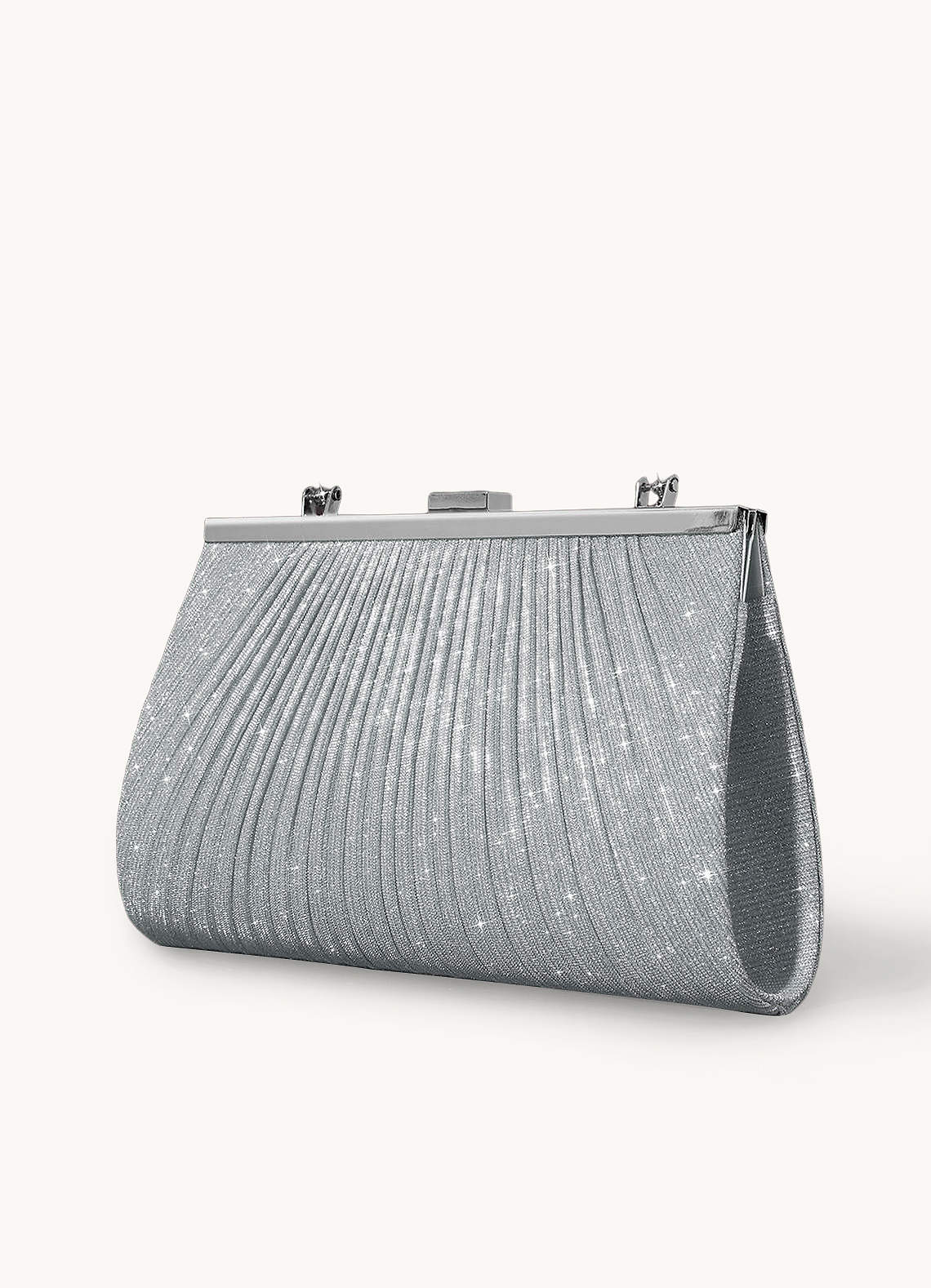 front Glitter Pleated Handbag