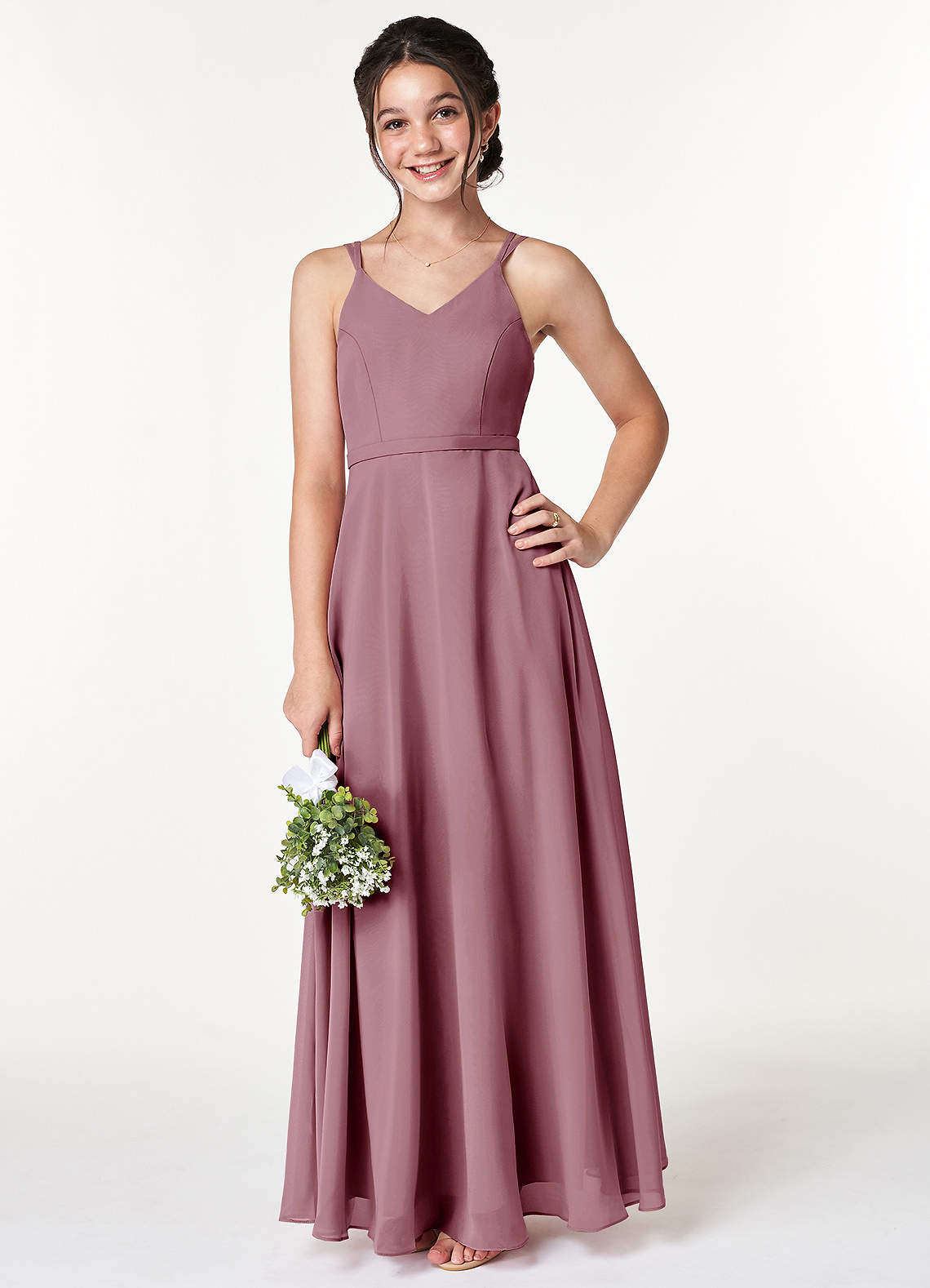 Mauve junior bridesmaid dress best sale