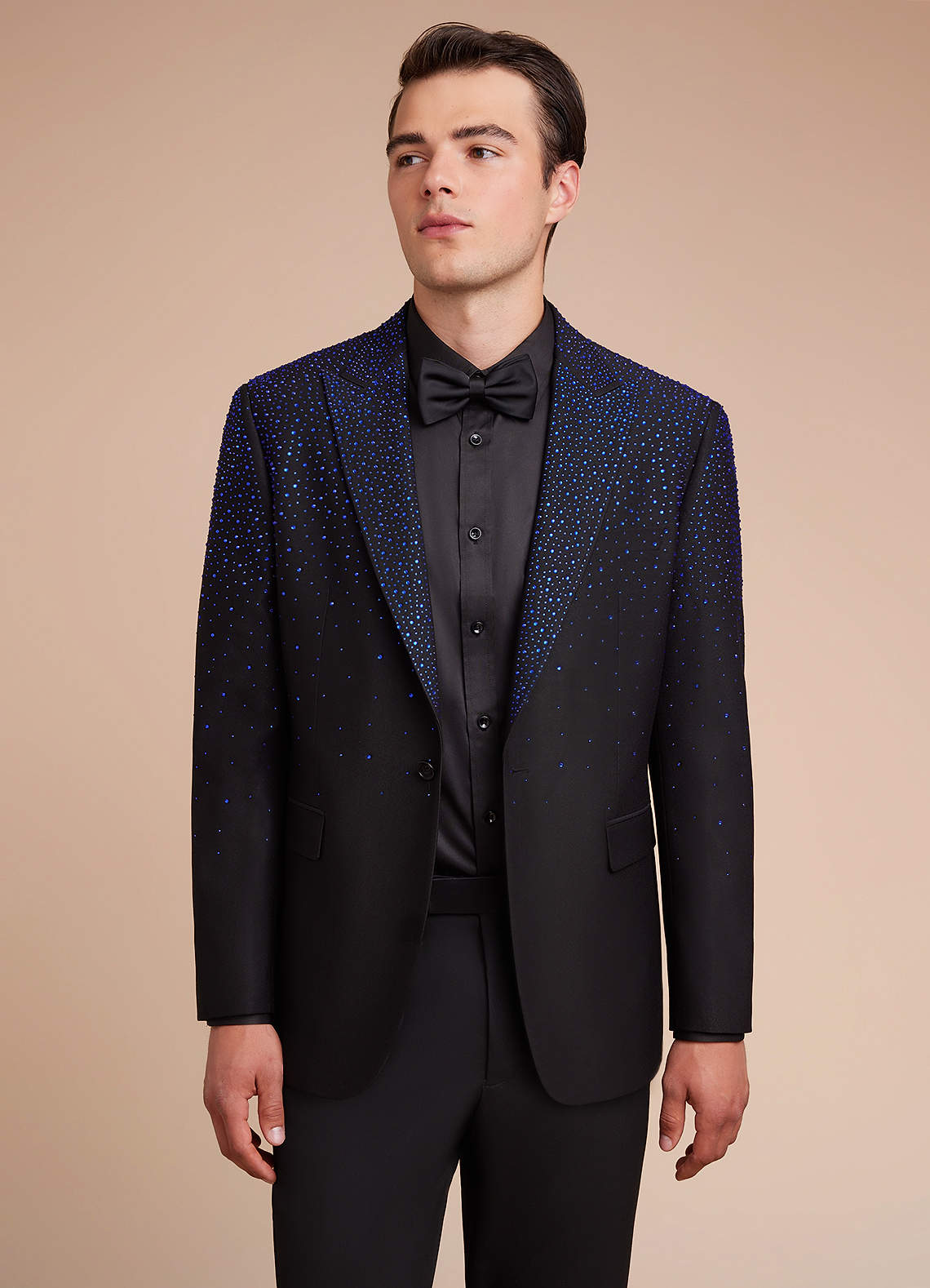 front Victor Nero Giacca da smoking con strass