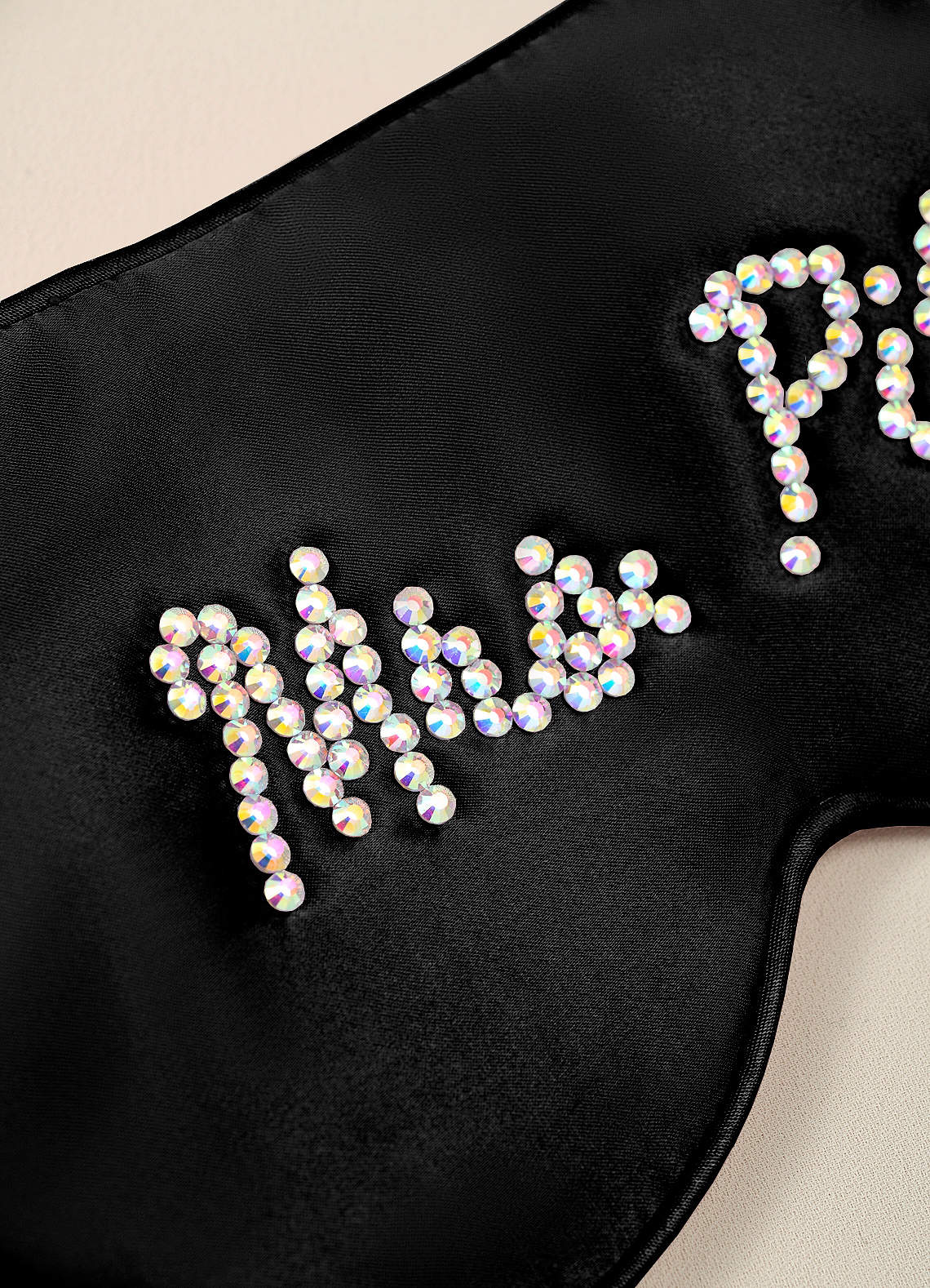 front Rhinestone Personalized Name Sleep Mask
