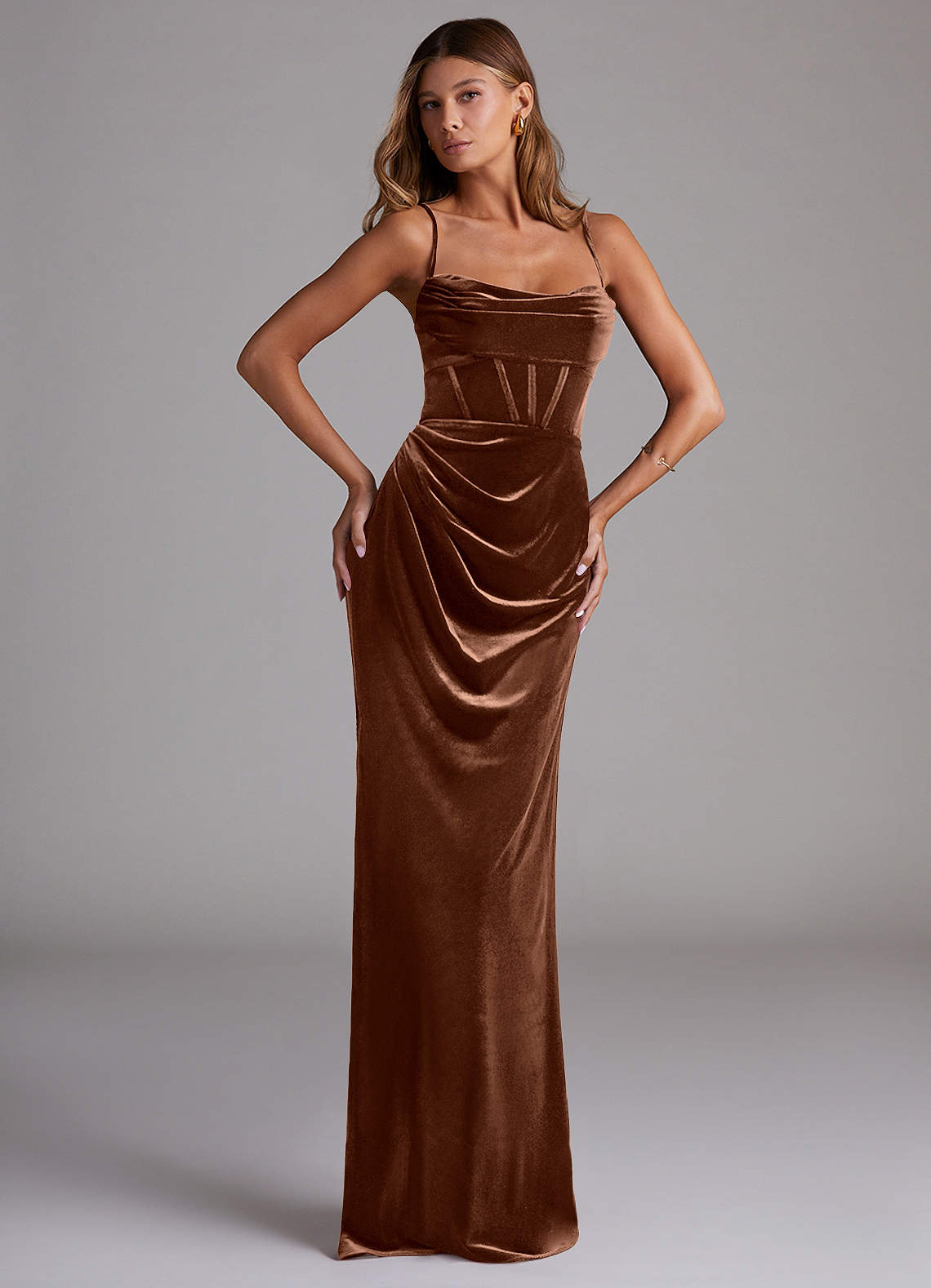 velvet cowl neck spaghetti strap bridesmaid dress Museum Brown Cap Toe Oxford Dress Shoe 6 UK / 7 US main image 1