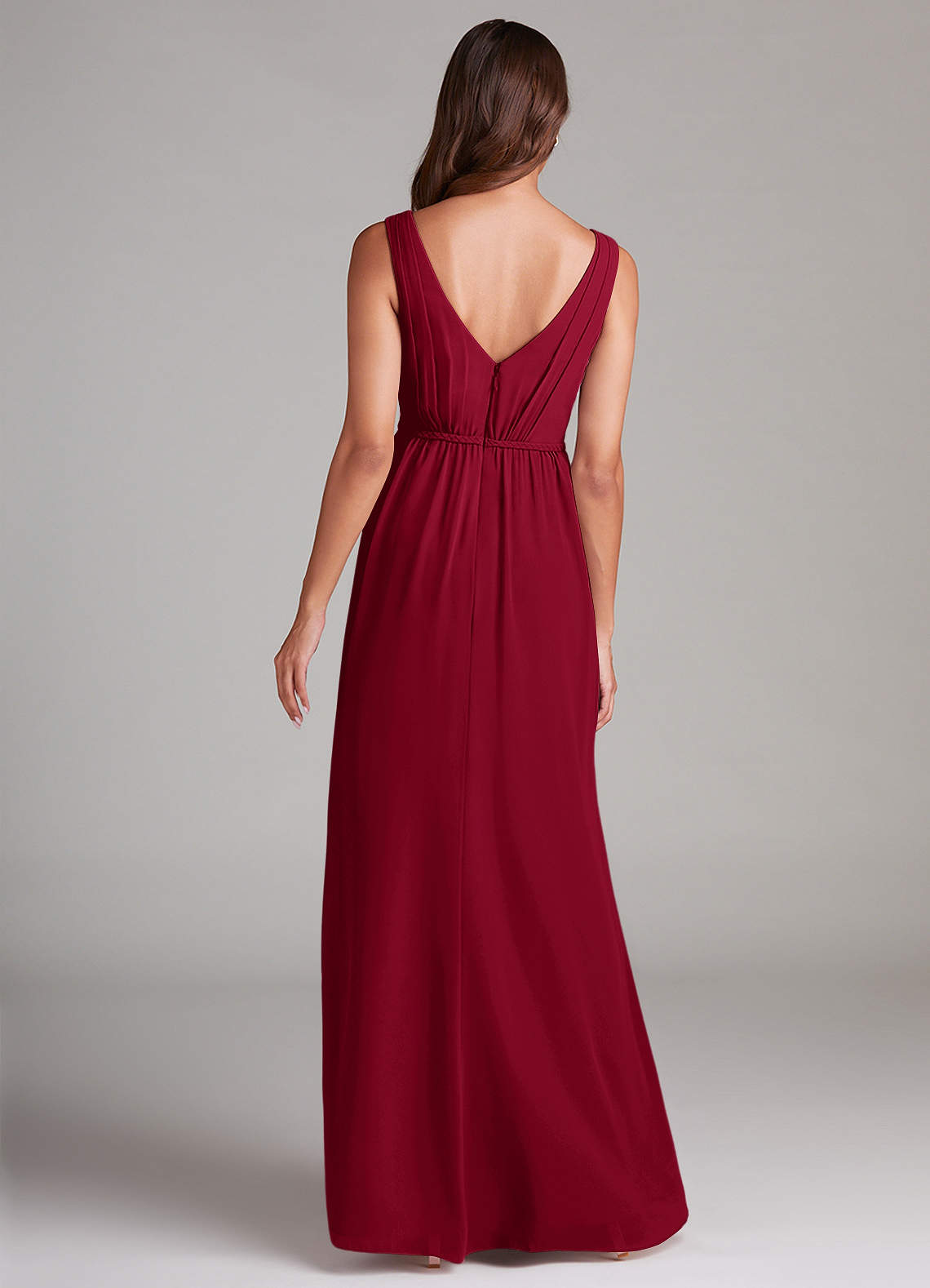 azazie burgundy dresses Azazie Zeya Burgundy Chiffon Bridesmaid Dresses