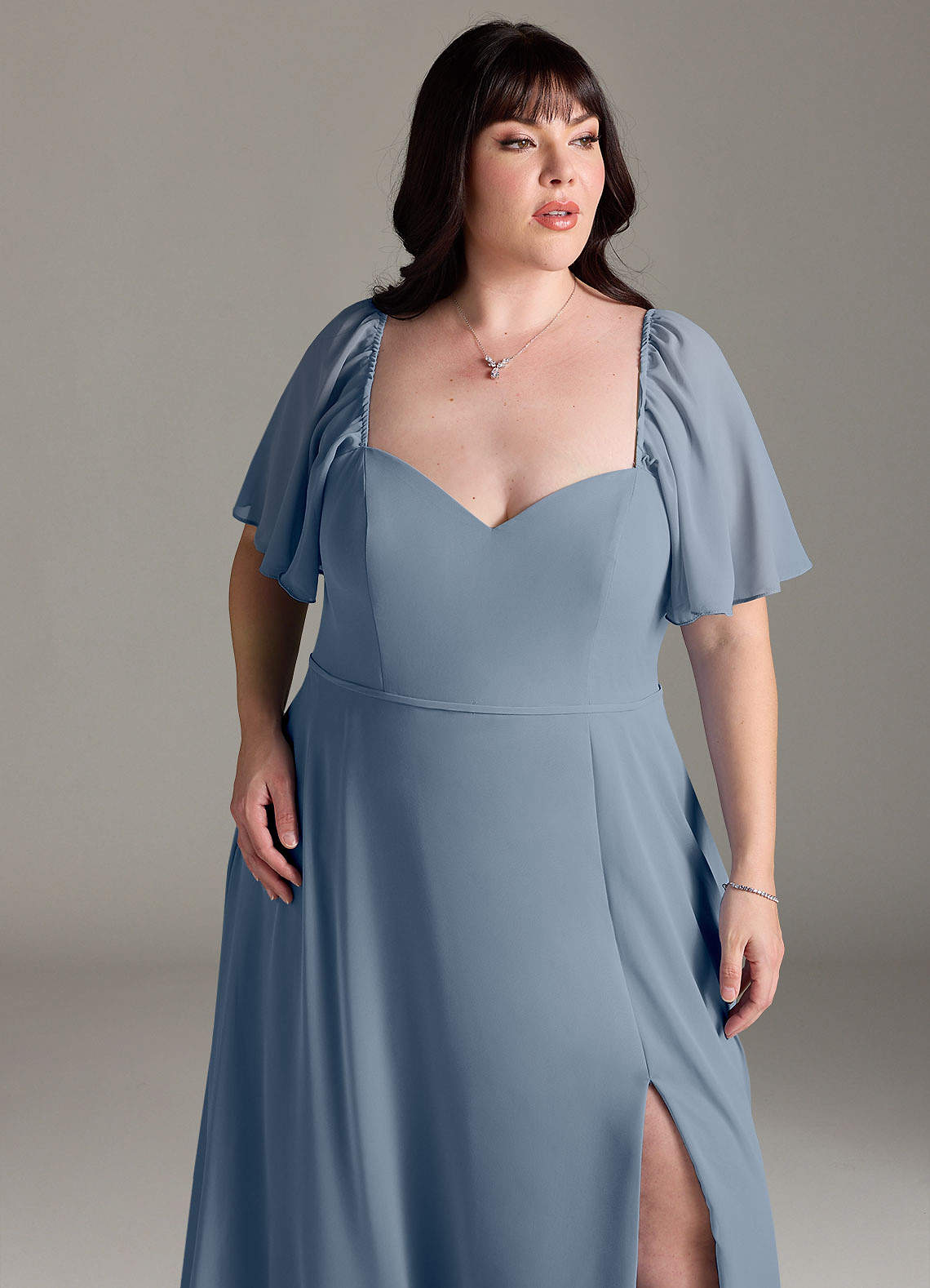 chloe bridesmaid dress Dusty Rose Satin Bridesmaid Dress A-Line Floor-Length